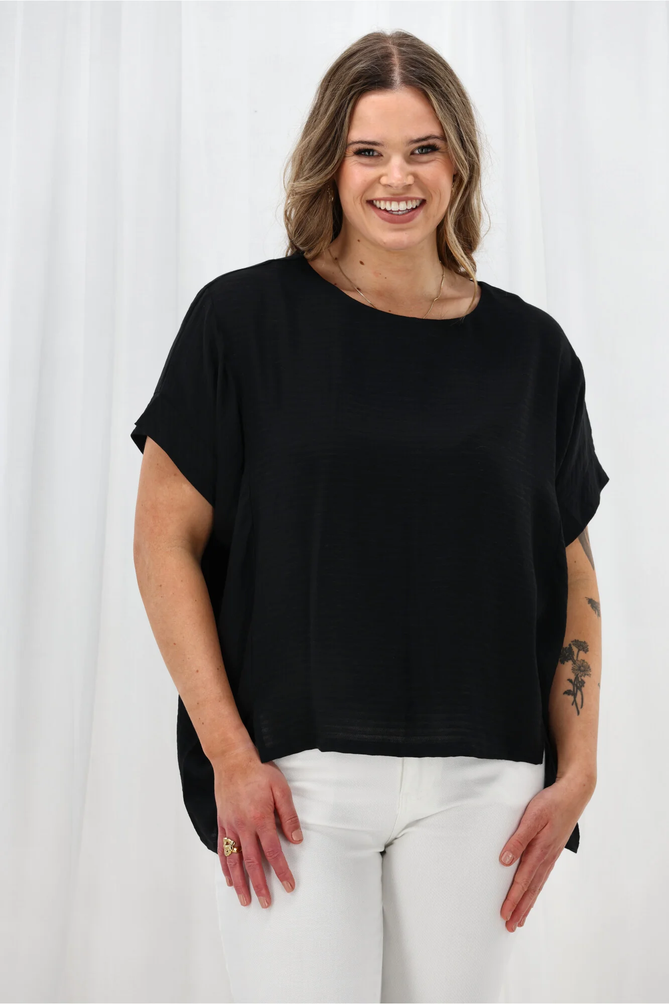Shine On Label Kensington Top Black