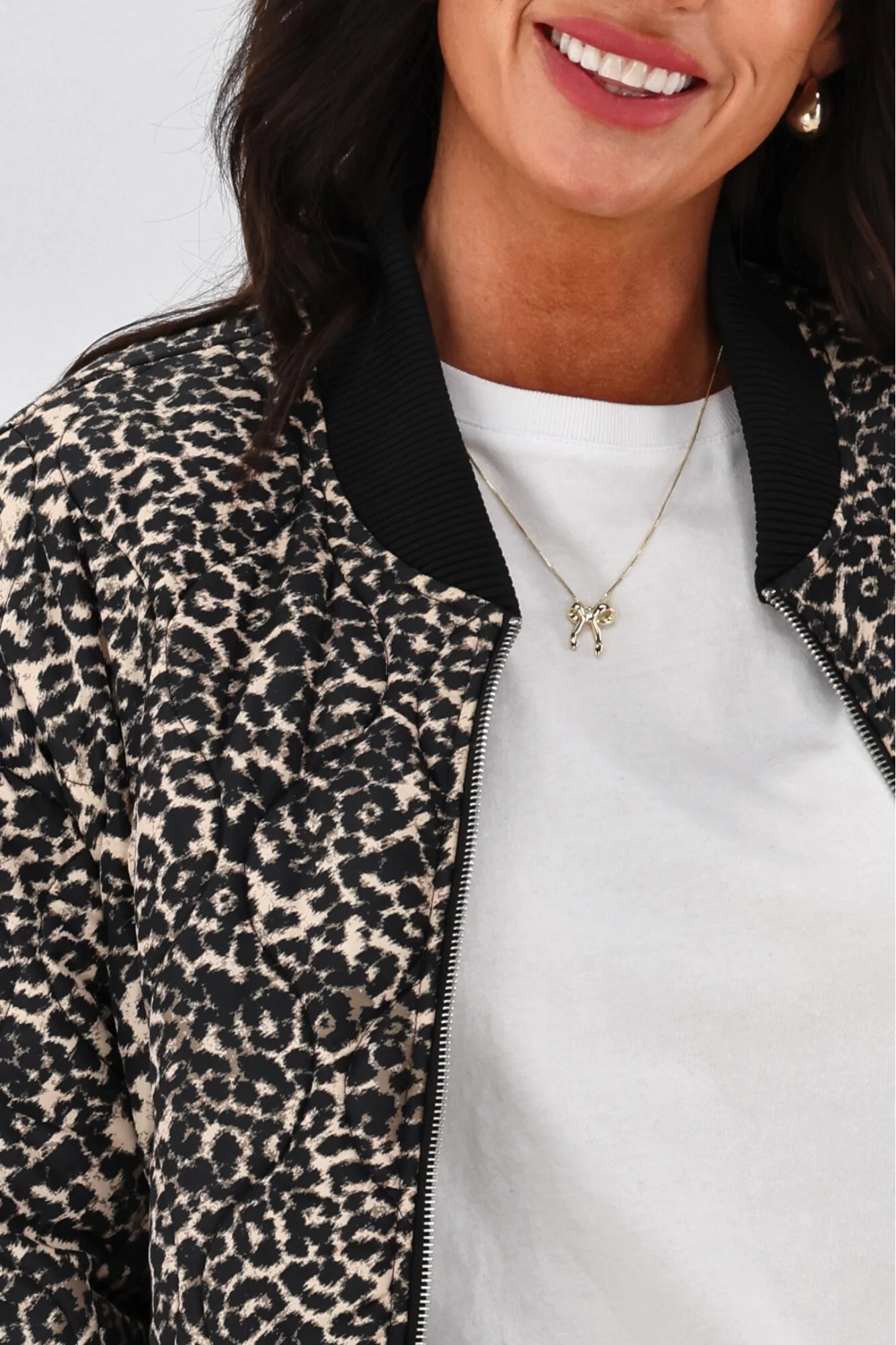Shine On Label Kinsley Quilted Jacket Animal Print - Image 3