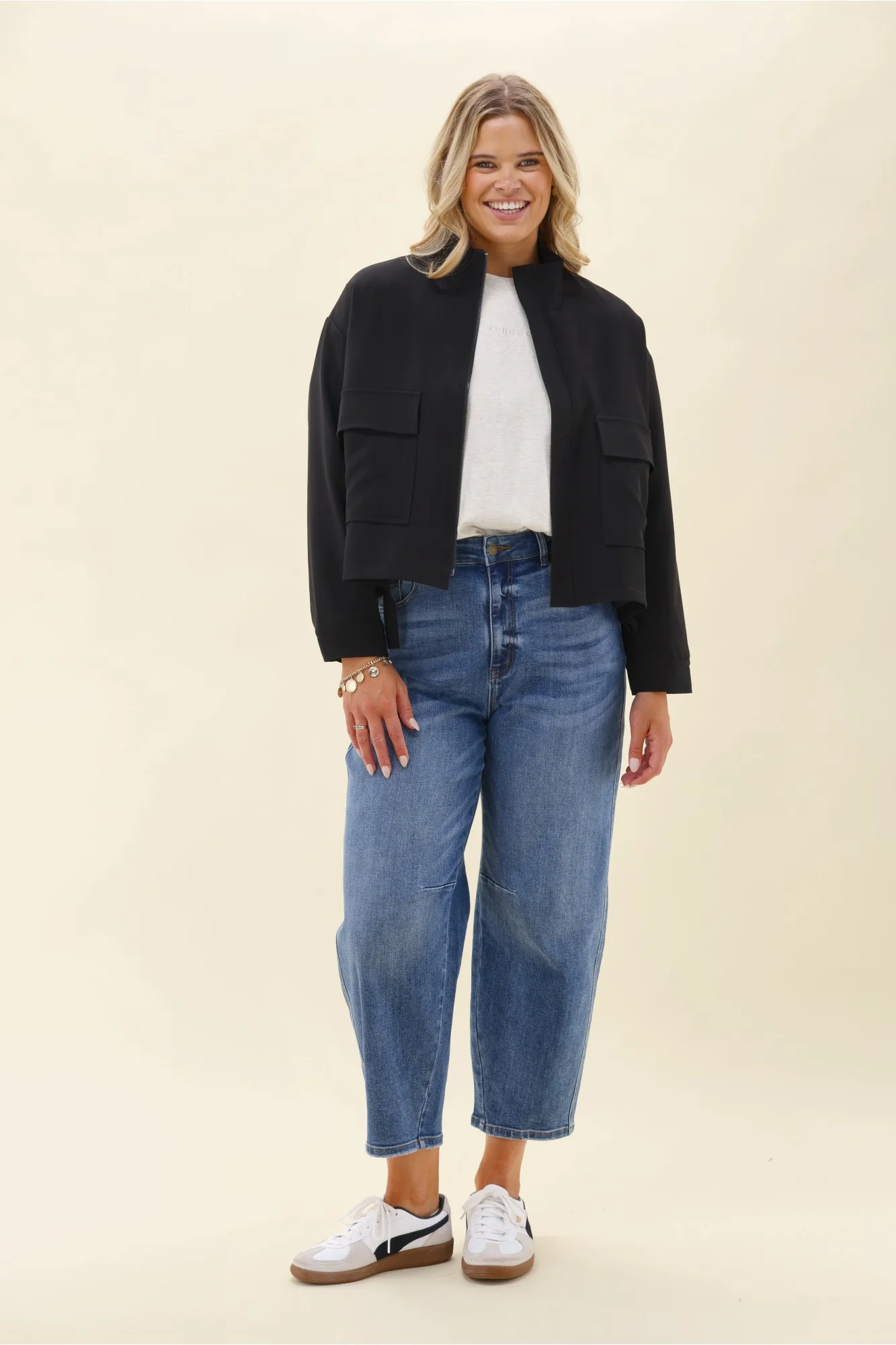 Shine On Label Kyrow Zip Through Jacket Black - Image 2