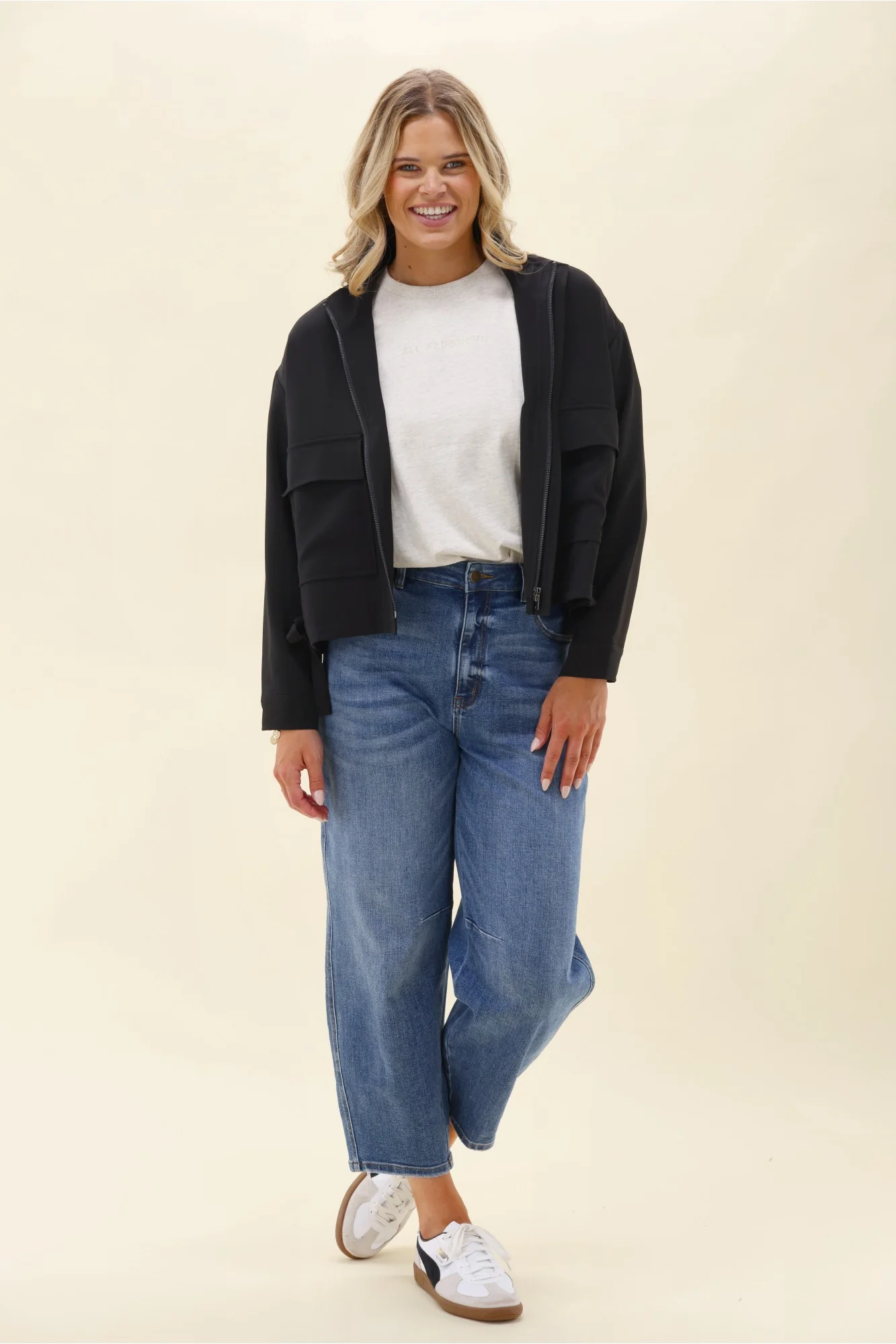 Shine On Label Kyrow Zip Through Jacket Black - Image 3