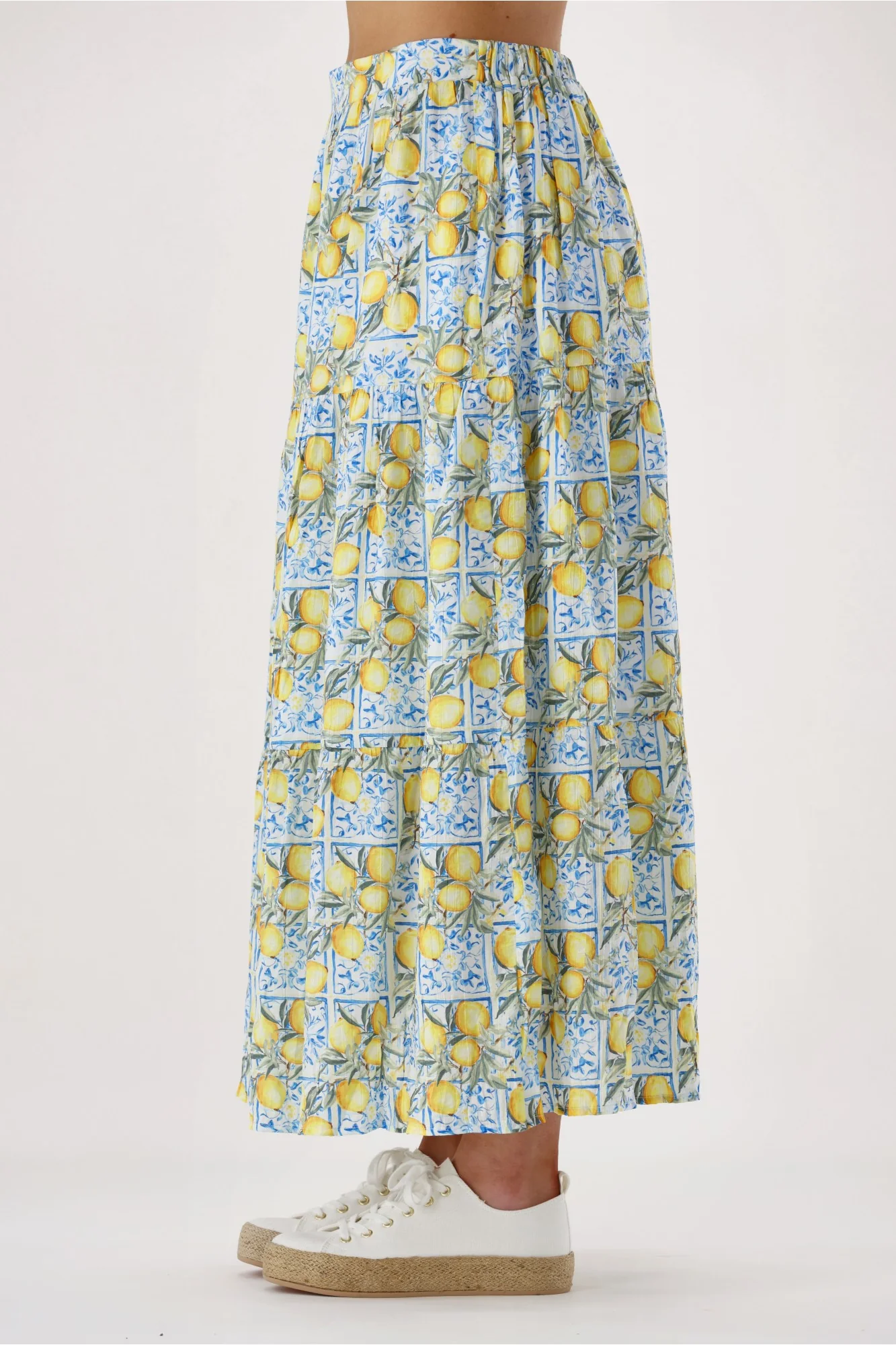 Shine On Label Lemonade Skirt Lemon And Blue Print - Image 8