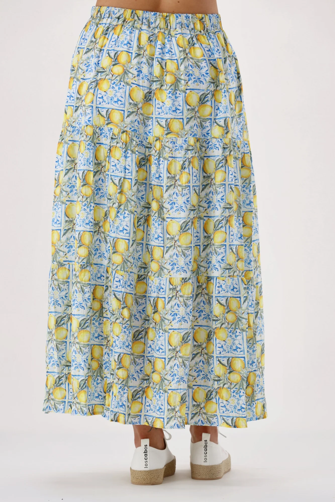 Shine On Label Lemonade Skirt Lemon And Blue Print - Image 9