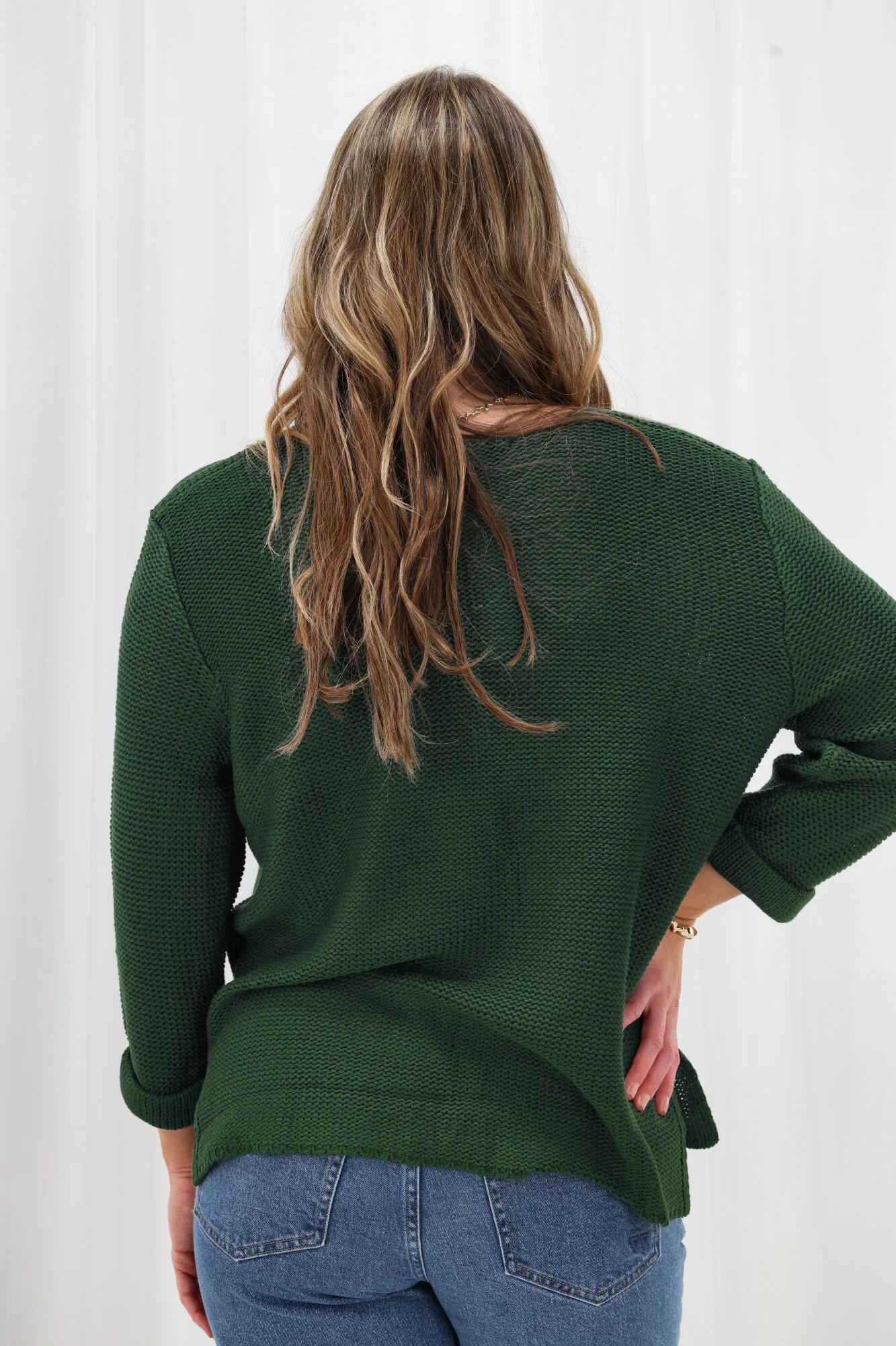 Shine On Label Lilith V Neck Knit Emerald Green - Image 9