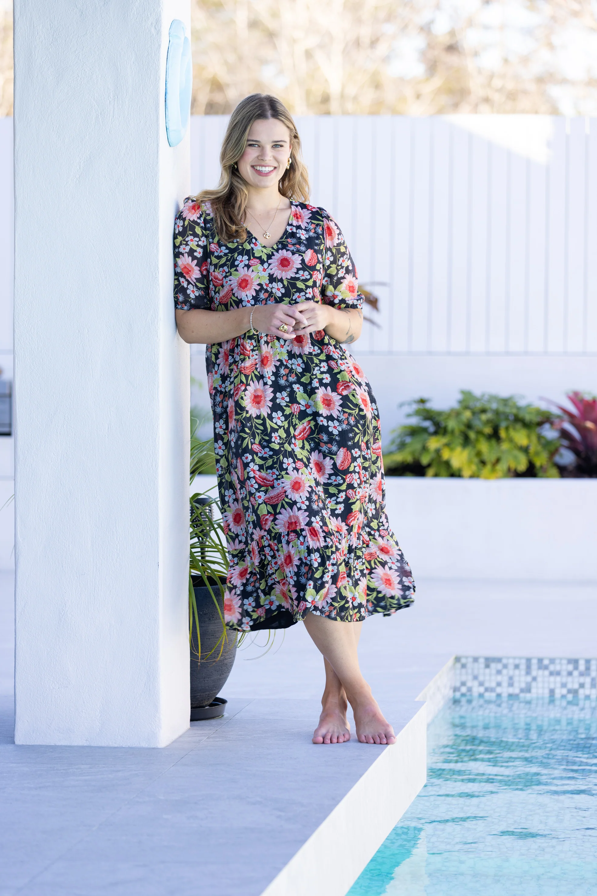 Shine On Label Luca Dress Black Floral - Image 2