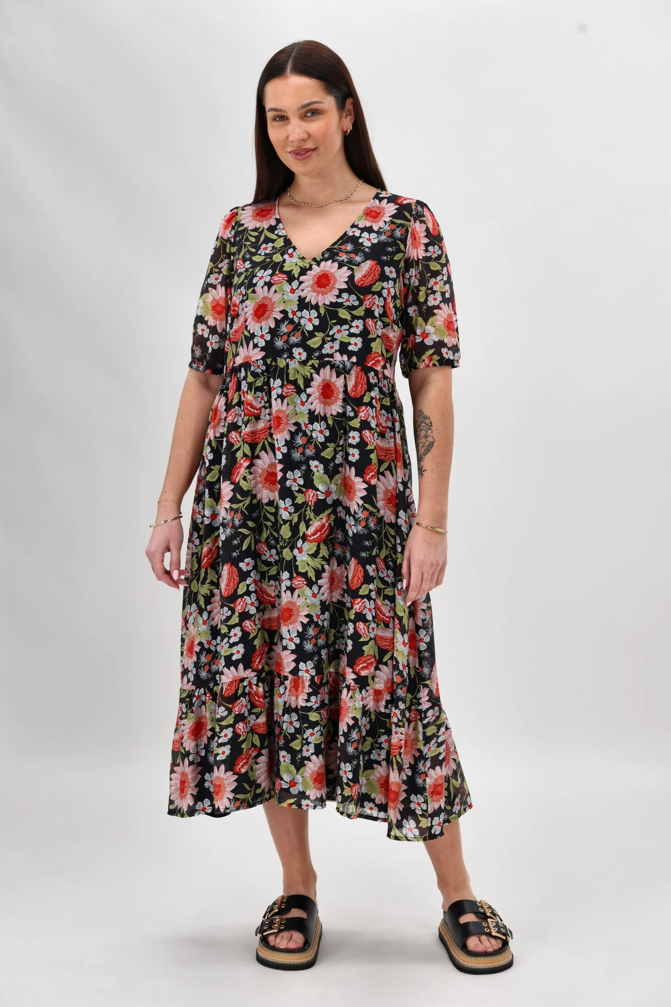 Shine On Label Luca Dress Black Floral - Image 3