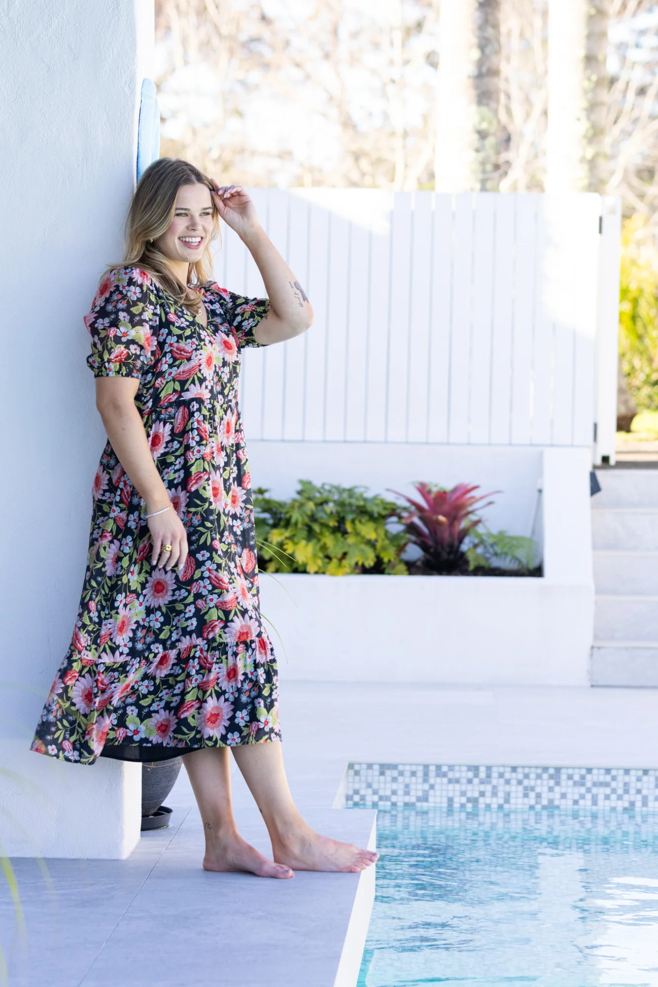 Shine On Label Luca Dress Black Floral - Image 4