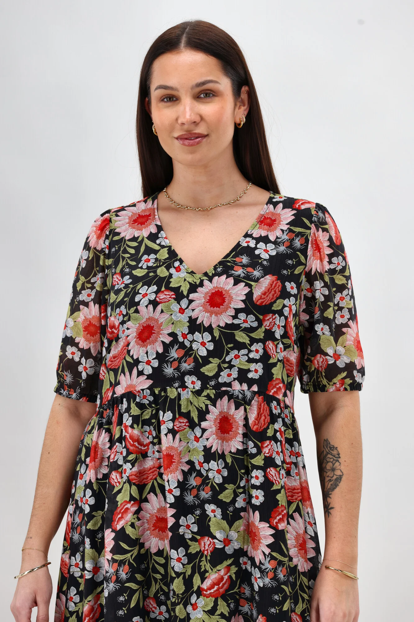 Shine On Label Luca Dress Black Floral - Image 5
