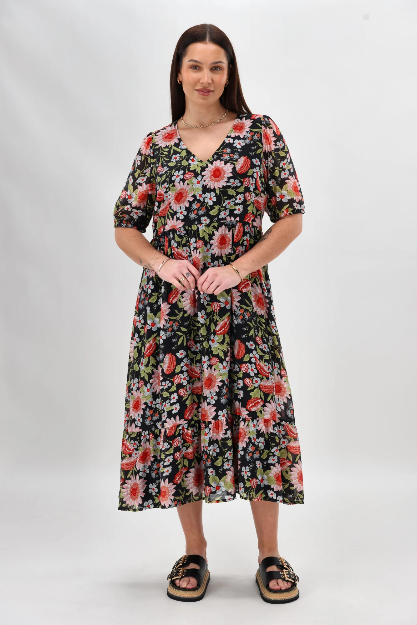 Shine On Label Luca Dress Black Floral - Image 6