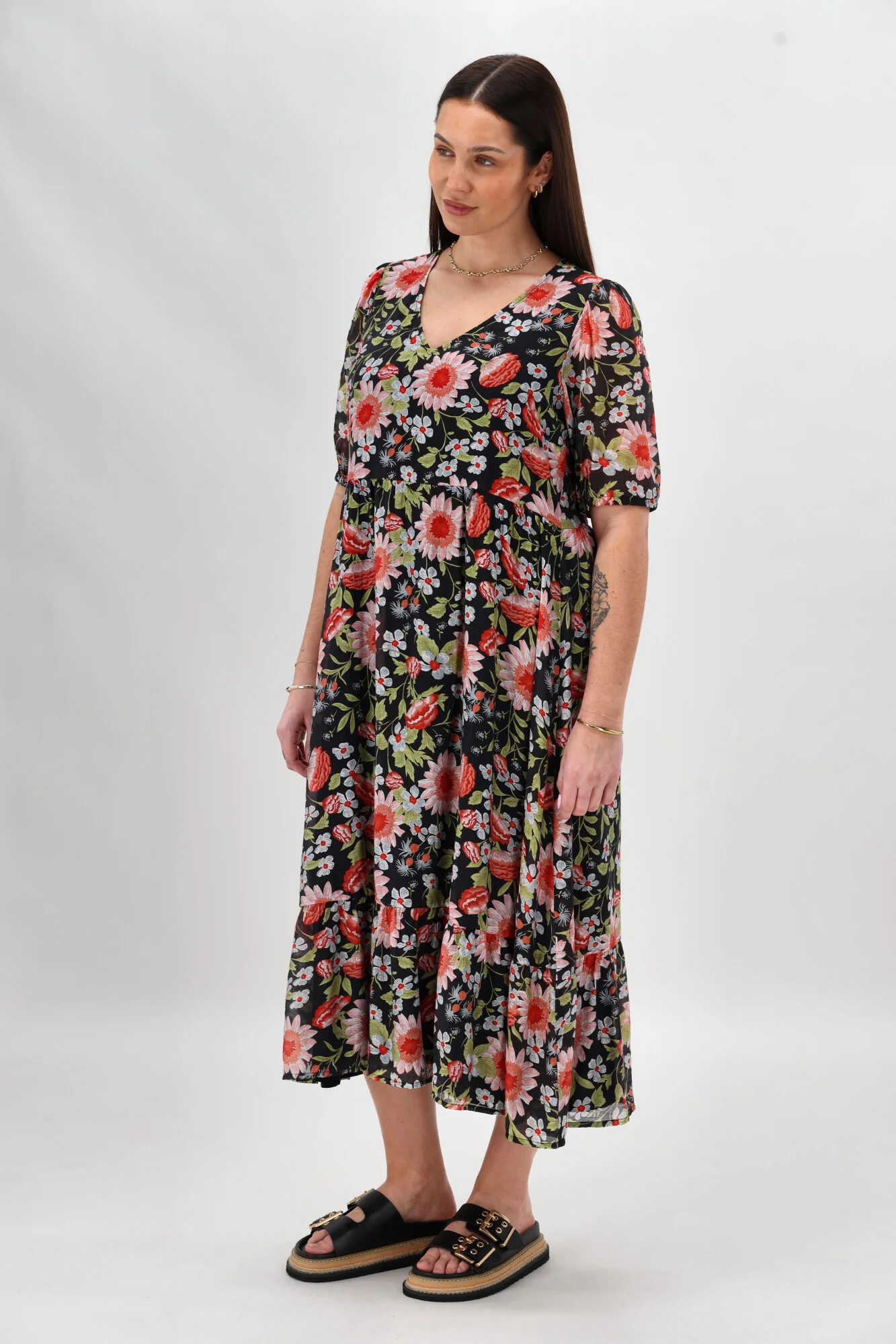 Shine On Label Luca Dress Black Floral - Image 7