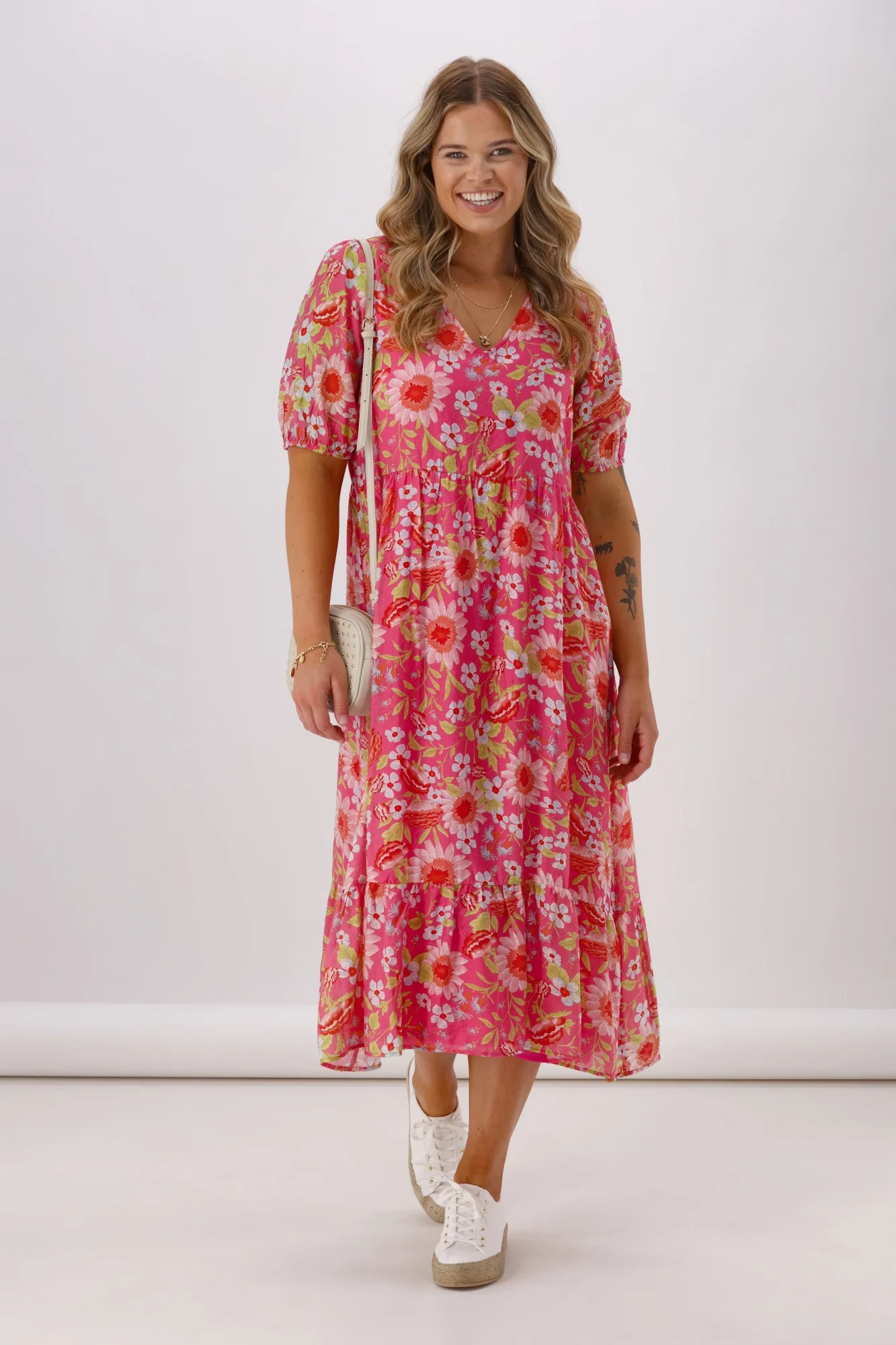 Shine On Label Luca Dress Pink Floral