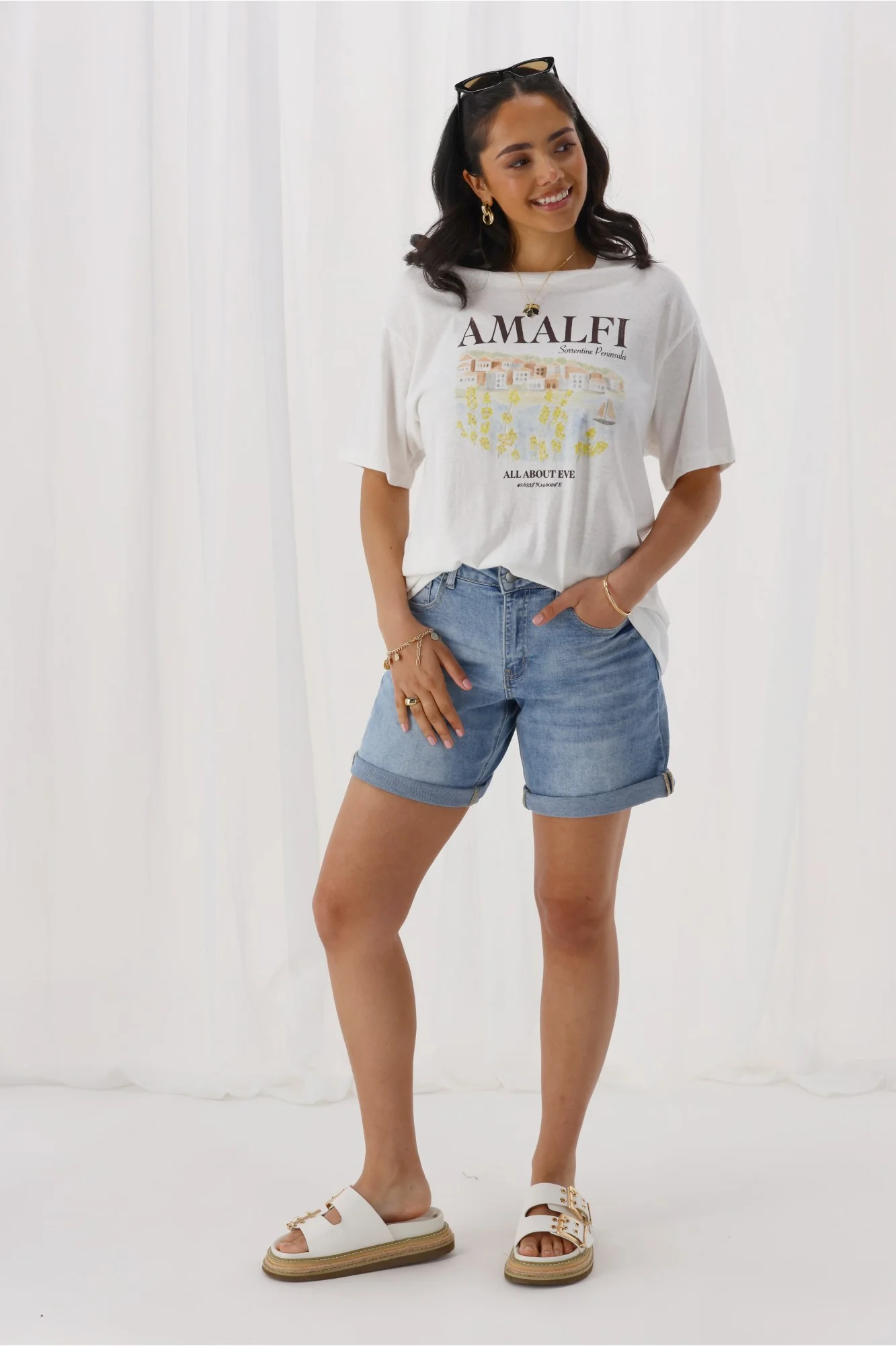 Shine On Label Luke Denim Shorts Blue - Image 4
