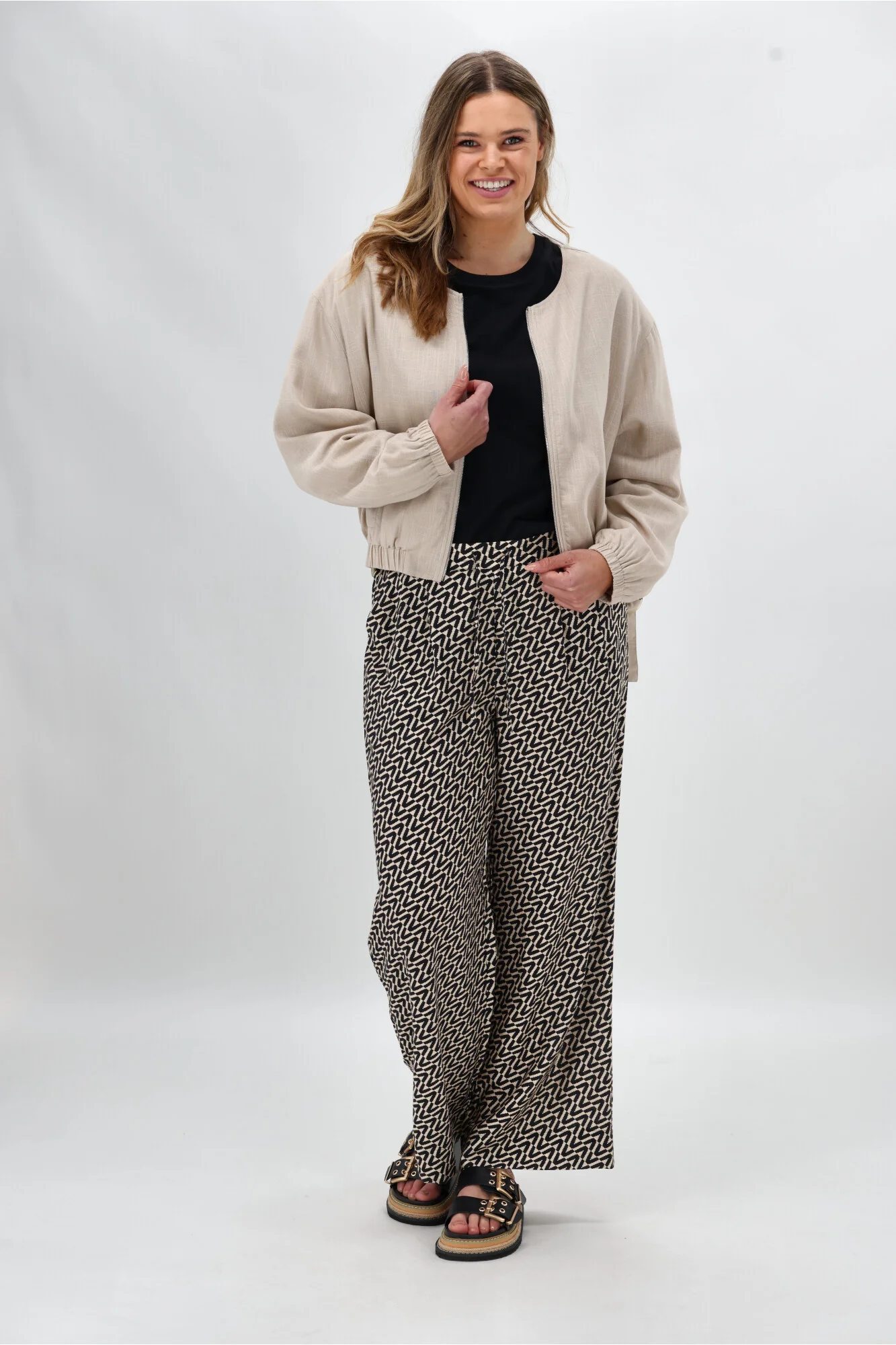Shine On Label Margot Pant Black Natural Geo - Image 3