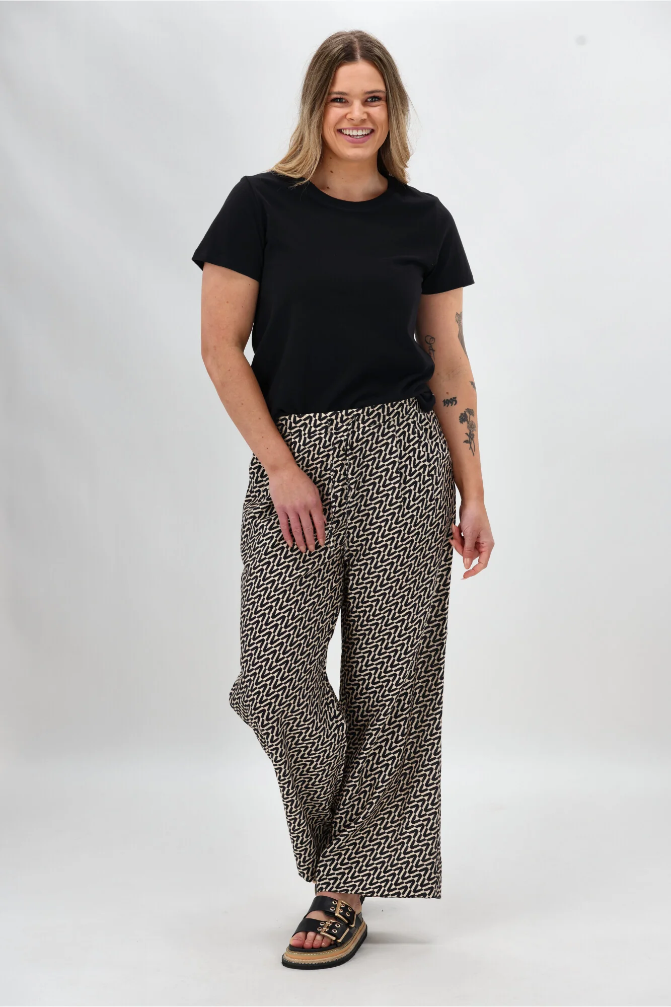 Shine On Label Margot Pant Black Natural Geo - Image 6