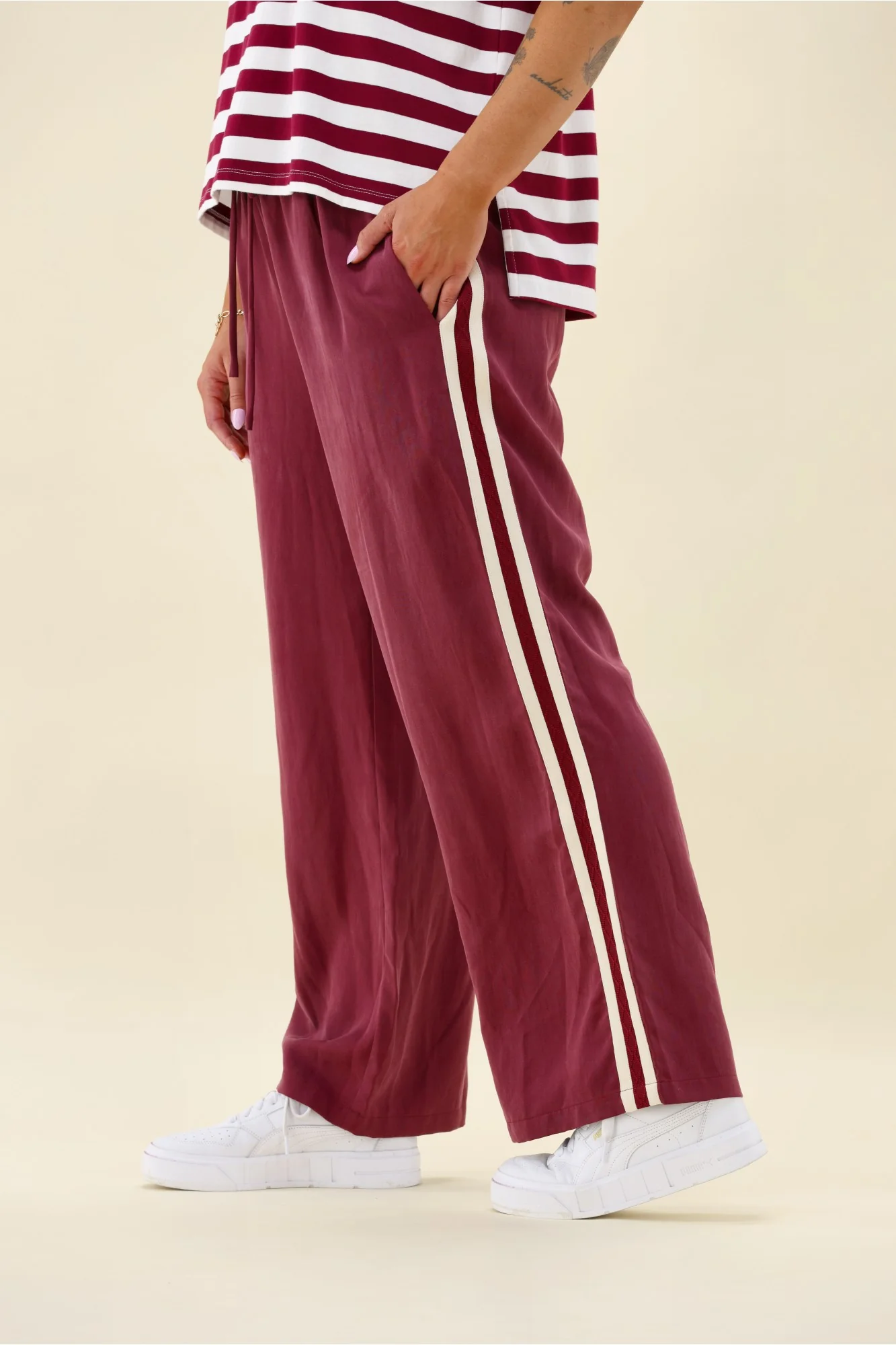 Shine On Label Marisol Pant Wine - Image 3
