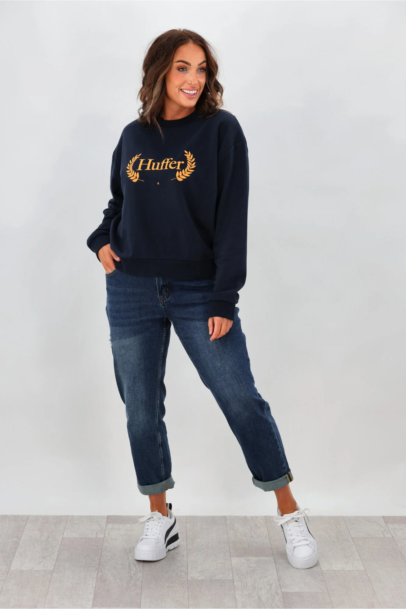 Shine On Label Marlowe Boyfriend Jean Vintage Indigo - Image 12