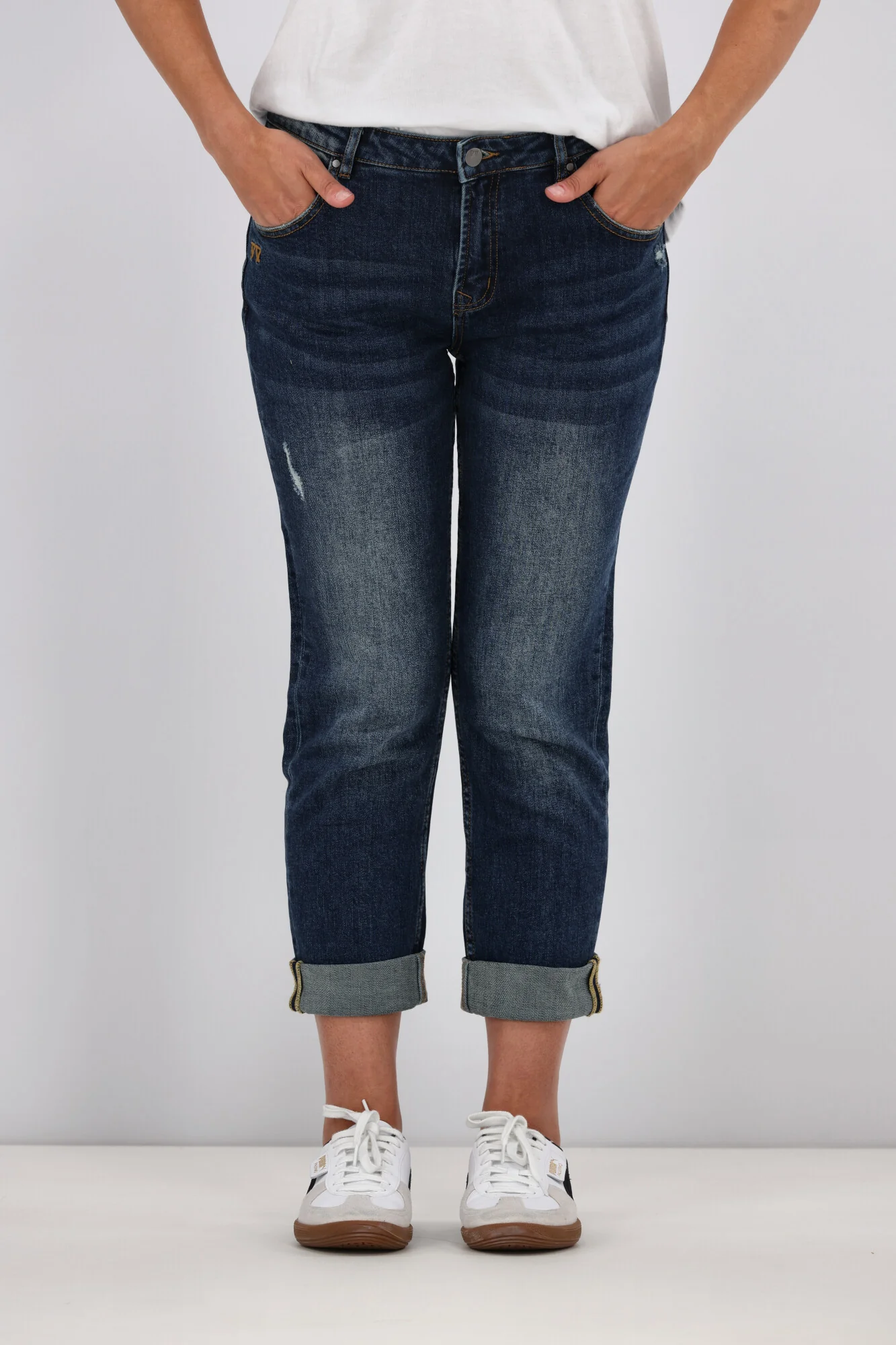 Shine On Label Marlowe Boyfriend Jean Vintage Indigo - Image 5