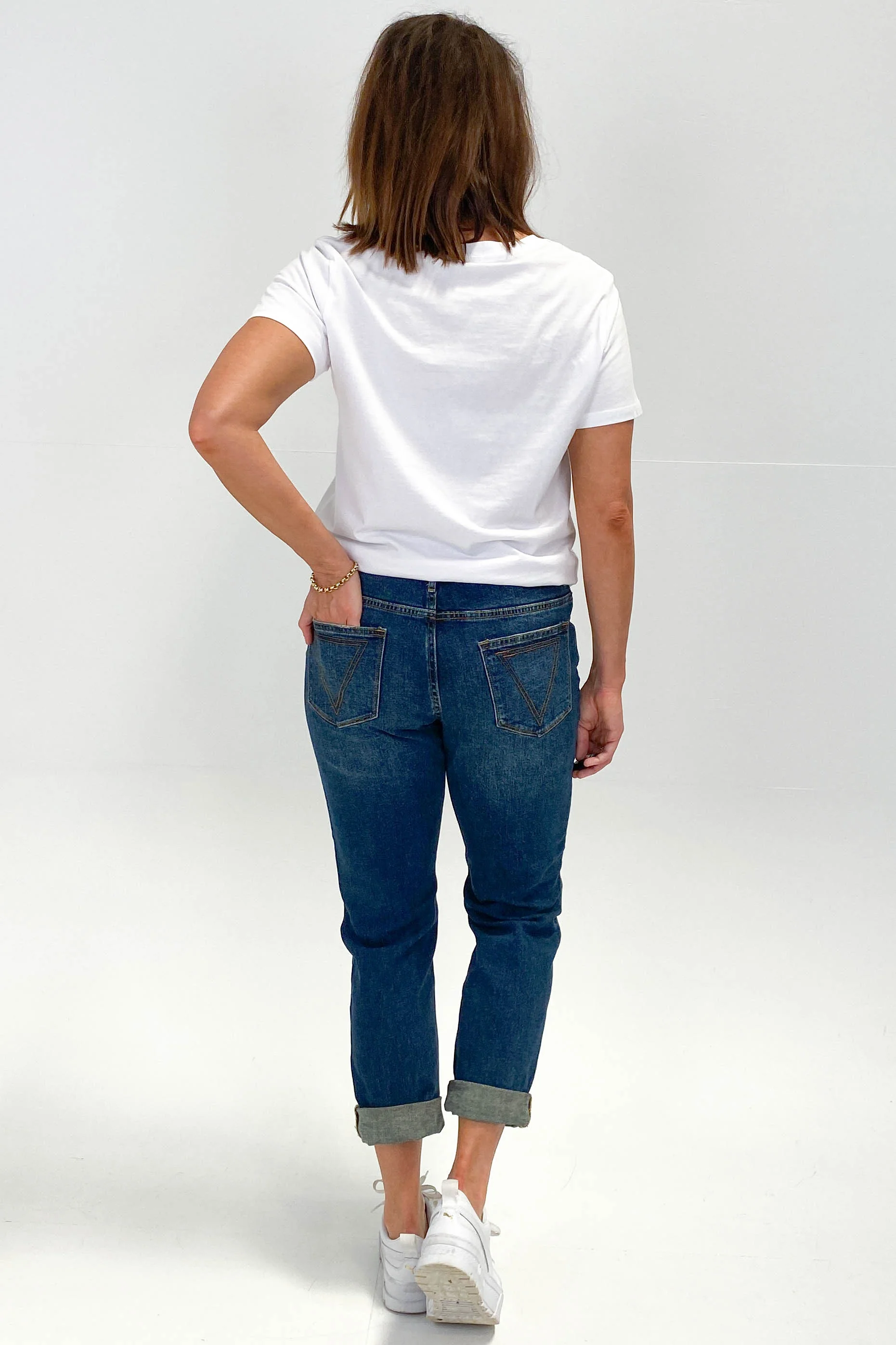 Shine On Label Marlowe Boyfriend Jean Vintage Indigo - Image 8