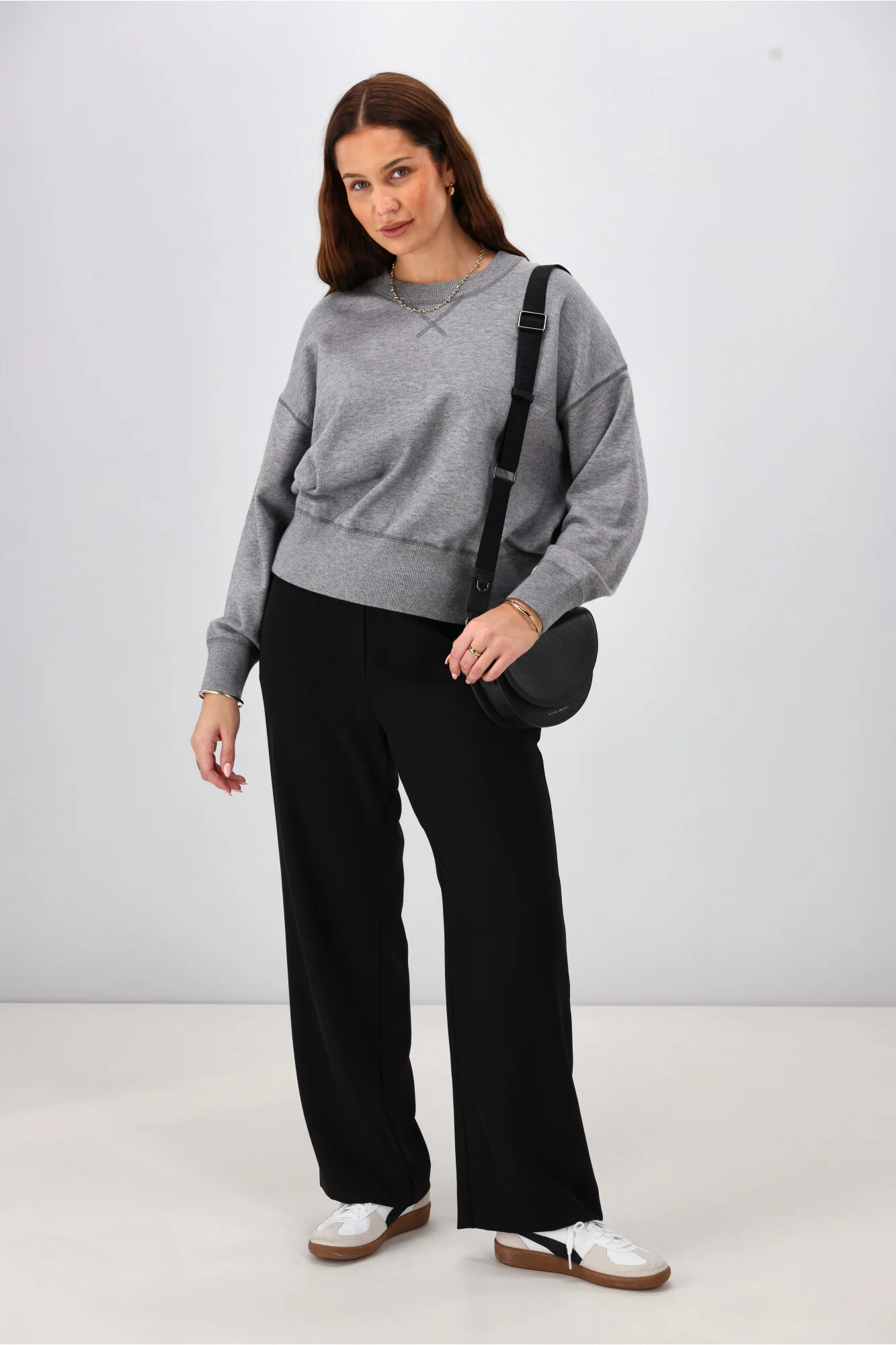 Shine On Label Melly Knit Sweater Grey Marle - Image 5