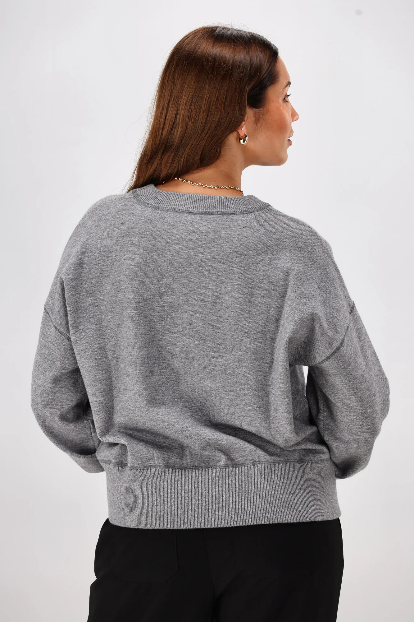Shine On Label Melly Knit Sweater Grey Marle - Image 7