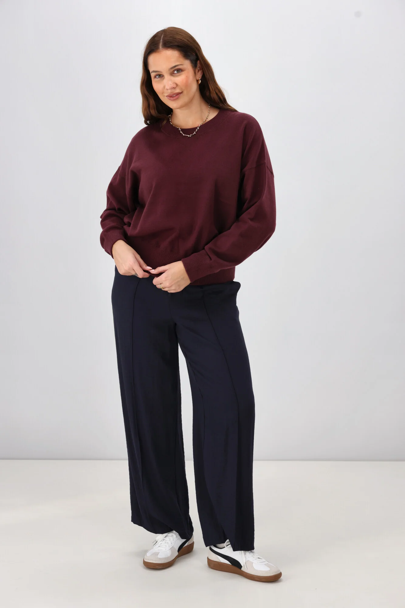 Shine On Label Melly Knit Sweater Wine - Image 3