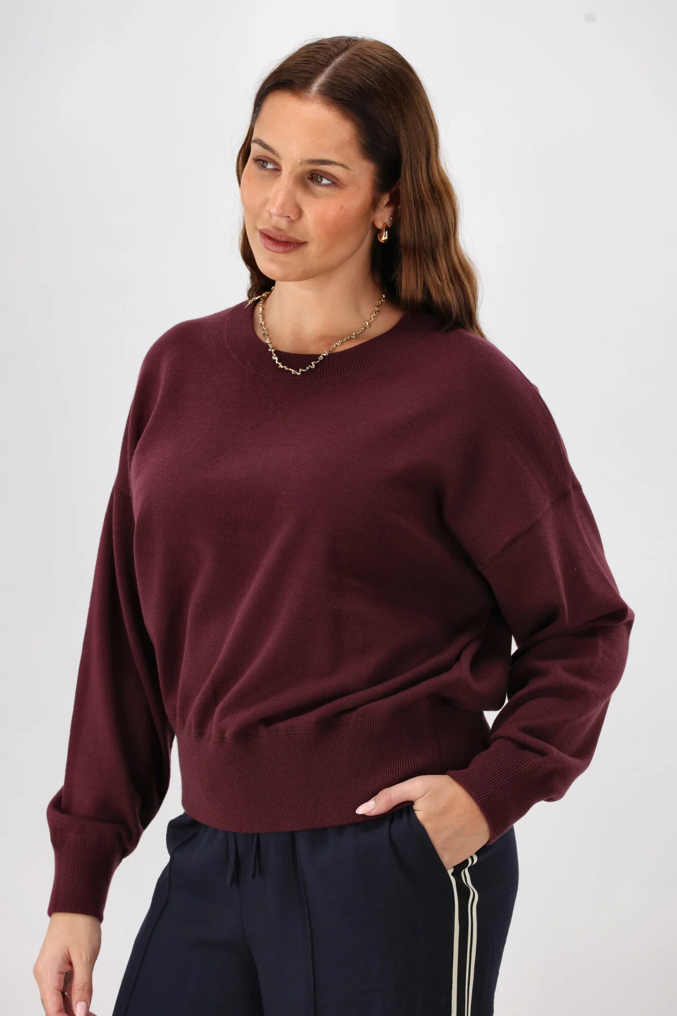 Shine On Label Melly Knit Sweater Wine - Image 6