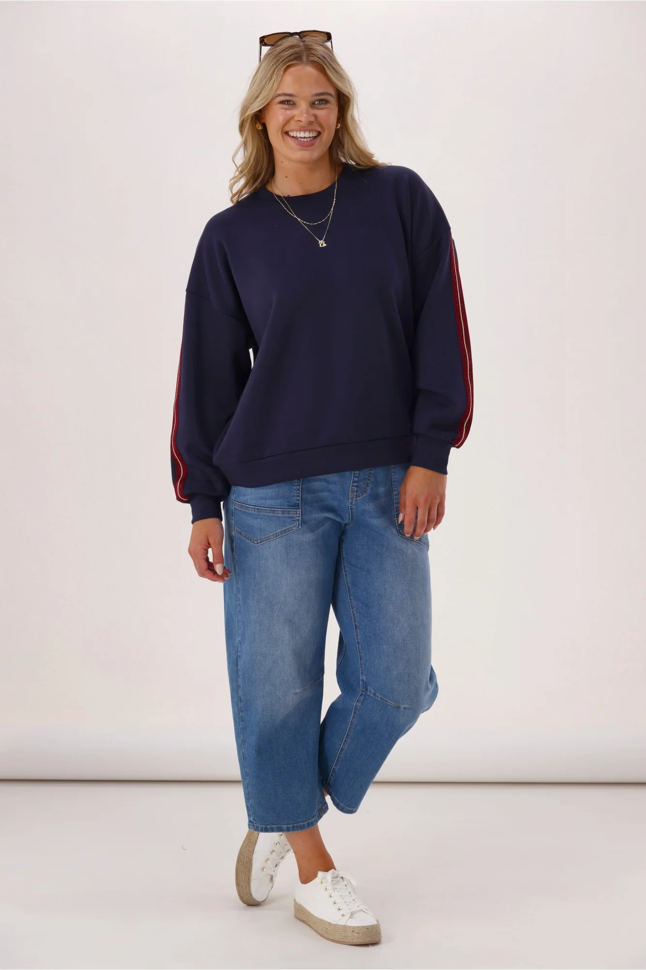 Shine On Label Mercedes Crew Navy - Image 5
