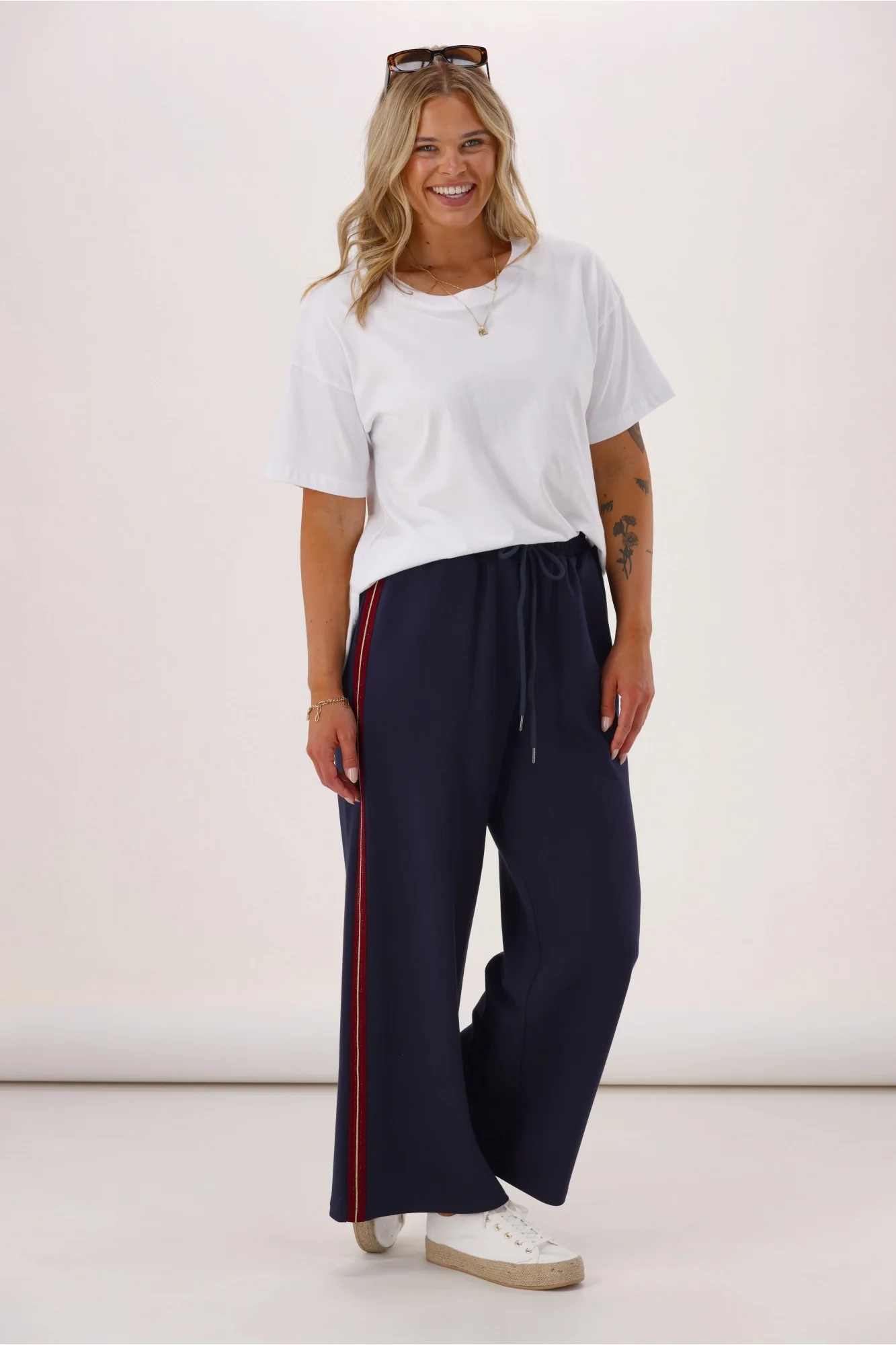 Shine On Label Mercedes Track Pant Navy
