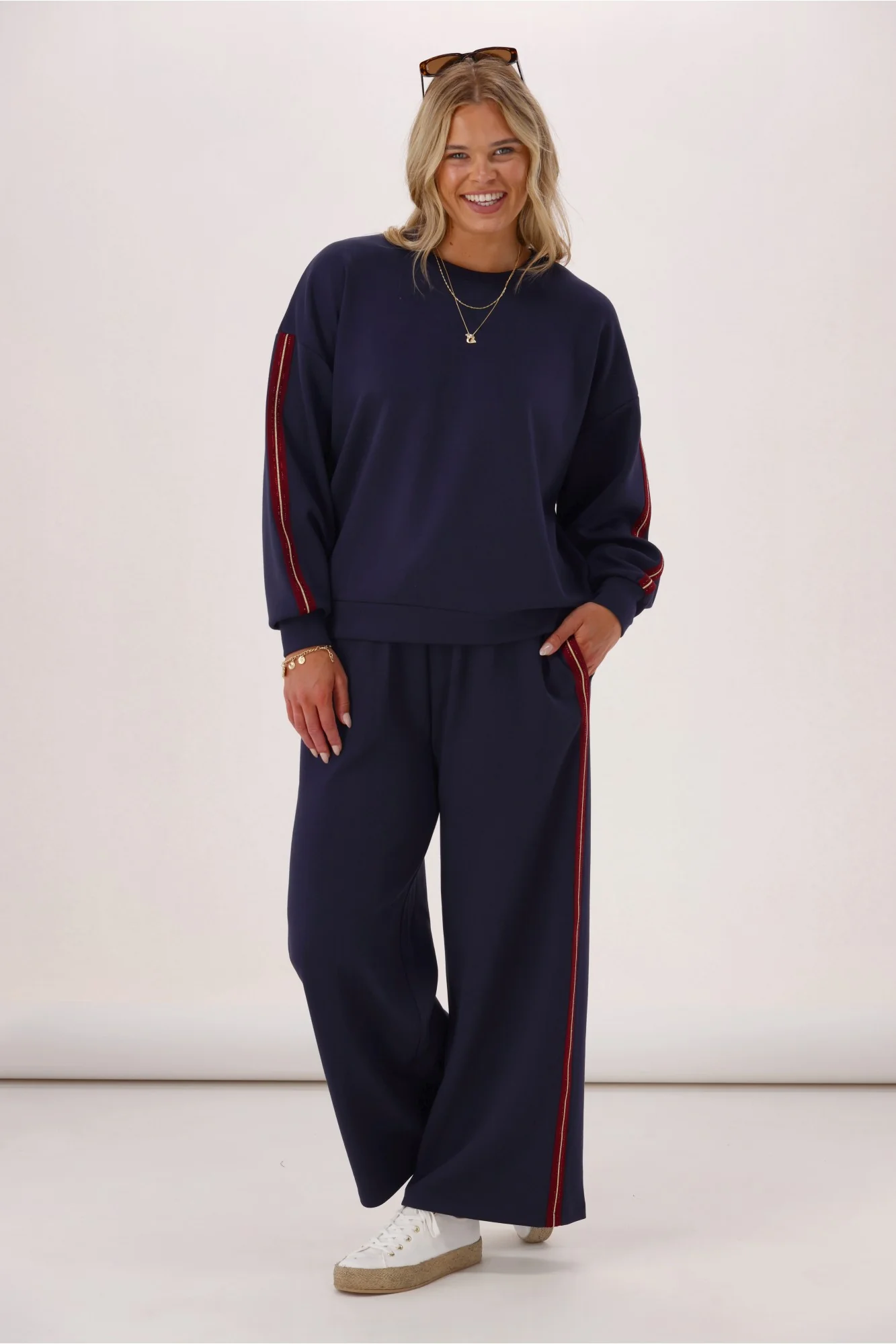 Shine On Label Mercedes Track Pant Navy - Image 3