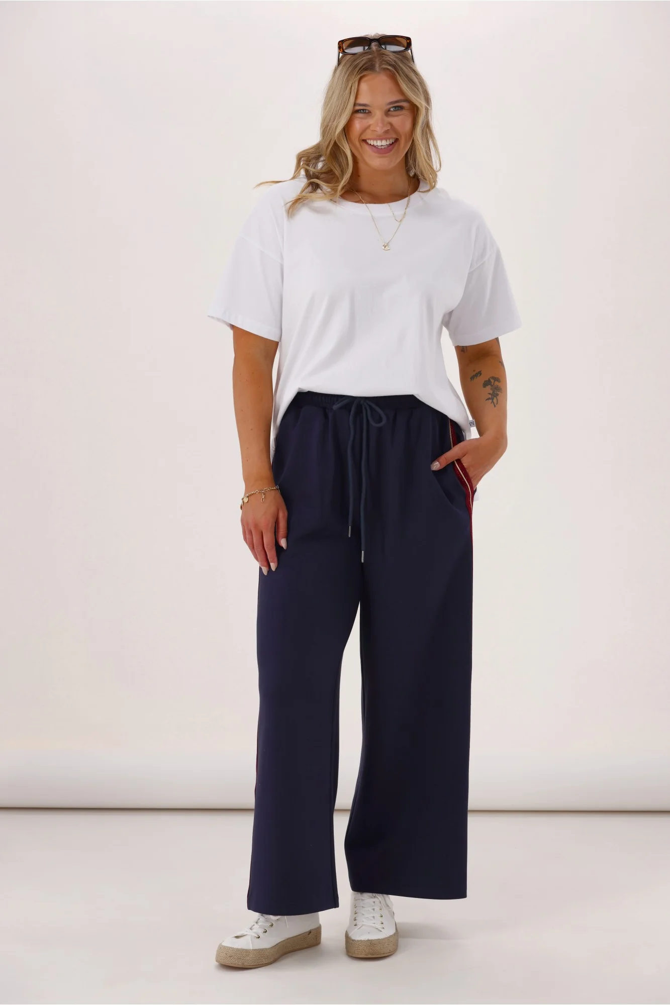 Shine On Label Mercedes Track Pant Navy - Image 4