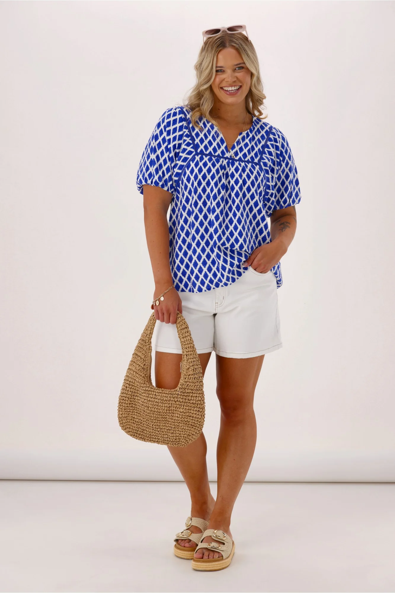 Shine On Label Misty Amalfi Top Blue - Image 3