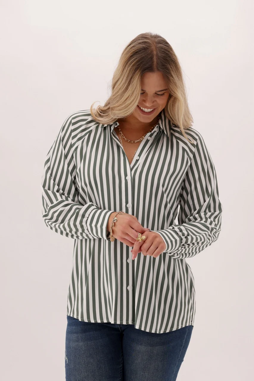 Shine On Label Olive Grove Shirt Stripe - Image 5