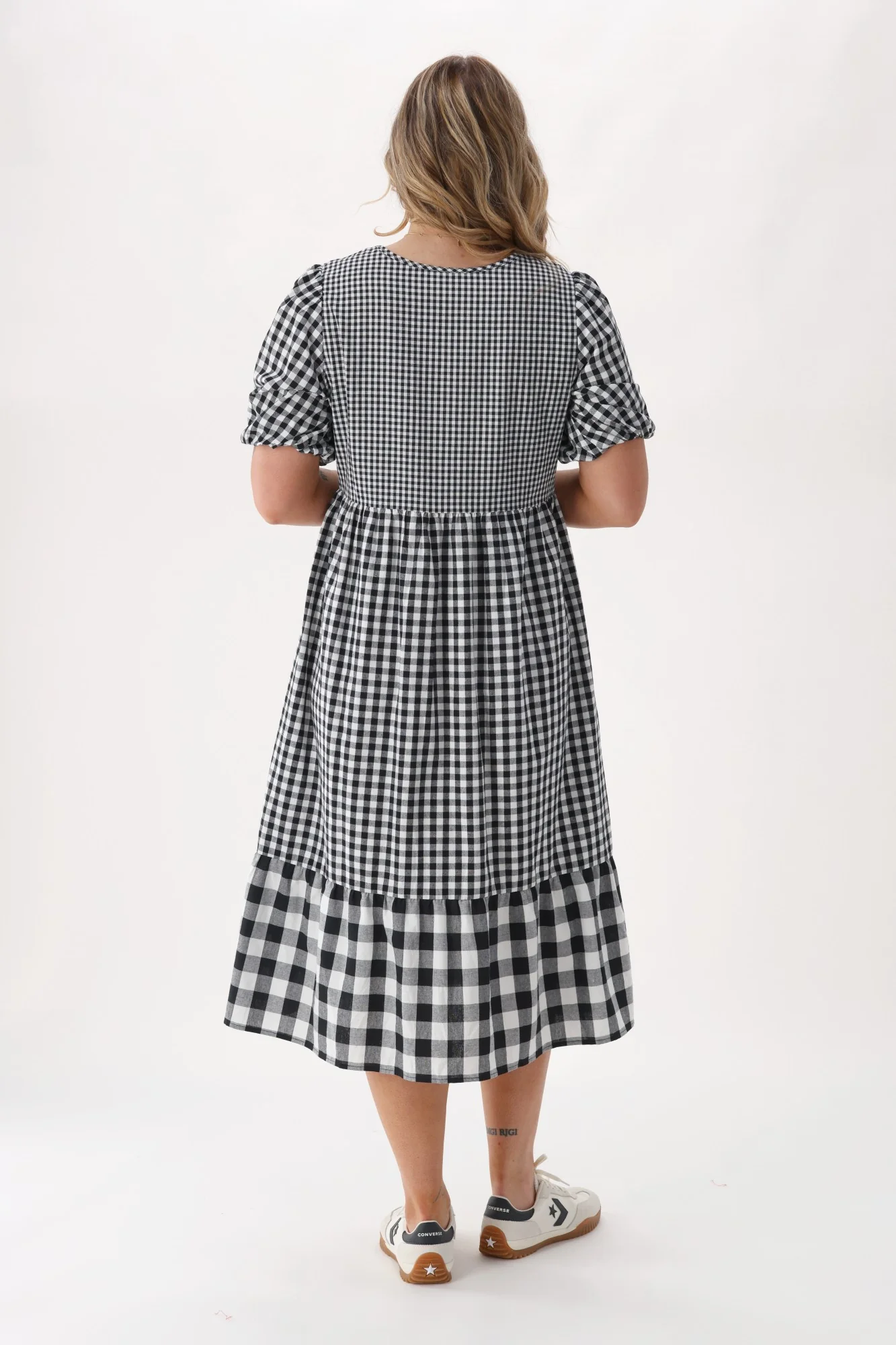 Shine On Label Orielle Dress Black Gingham - Image 7