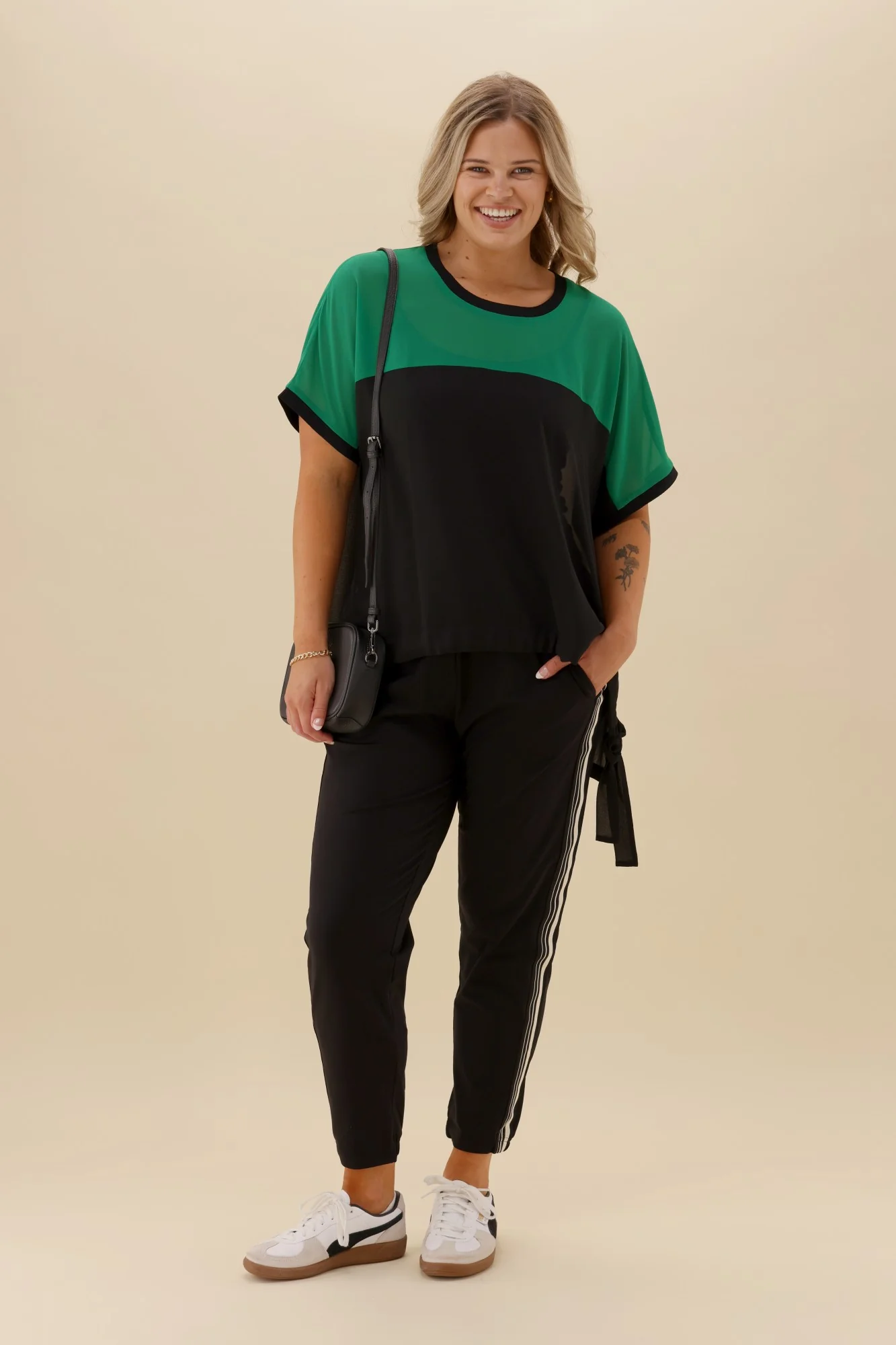 Shine On Label Otto Side Stripe Jogger Black - Image 2