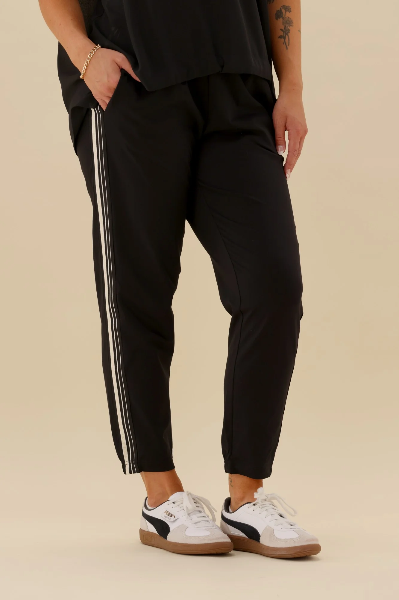 Shine On Label Otto Side Stripe Jogger Black - Image 5