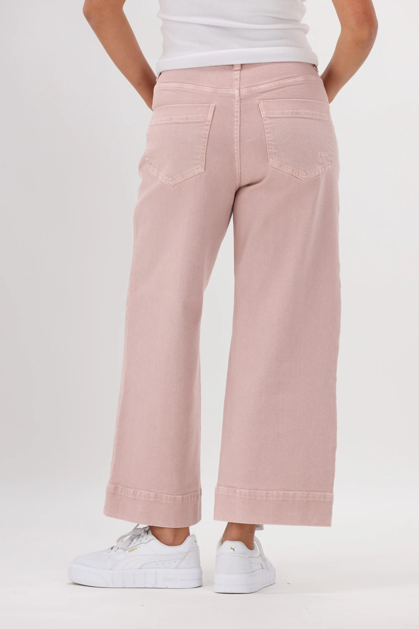 Shine On Label Owen Wide Leg Cropped Jean Soft Pink - Image 10