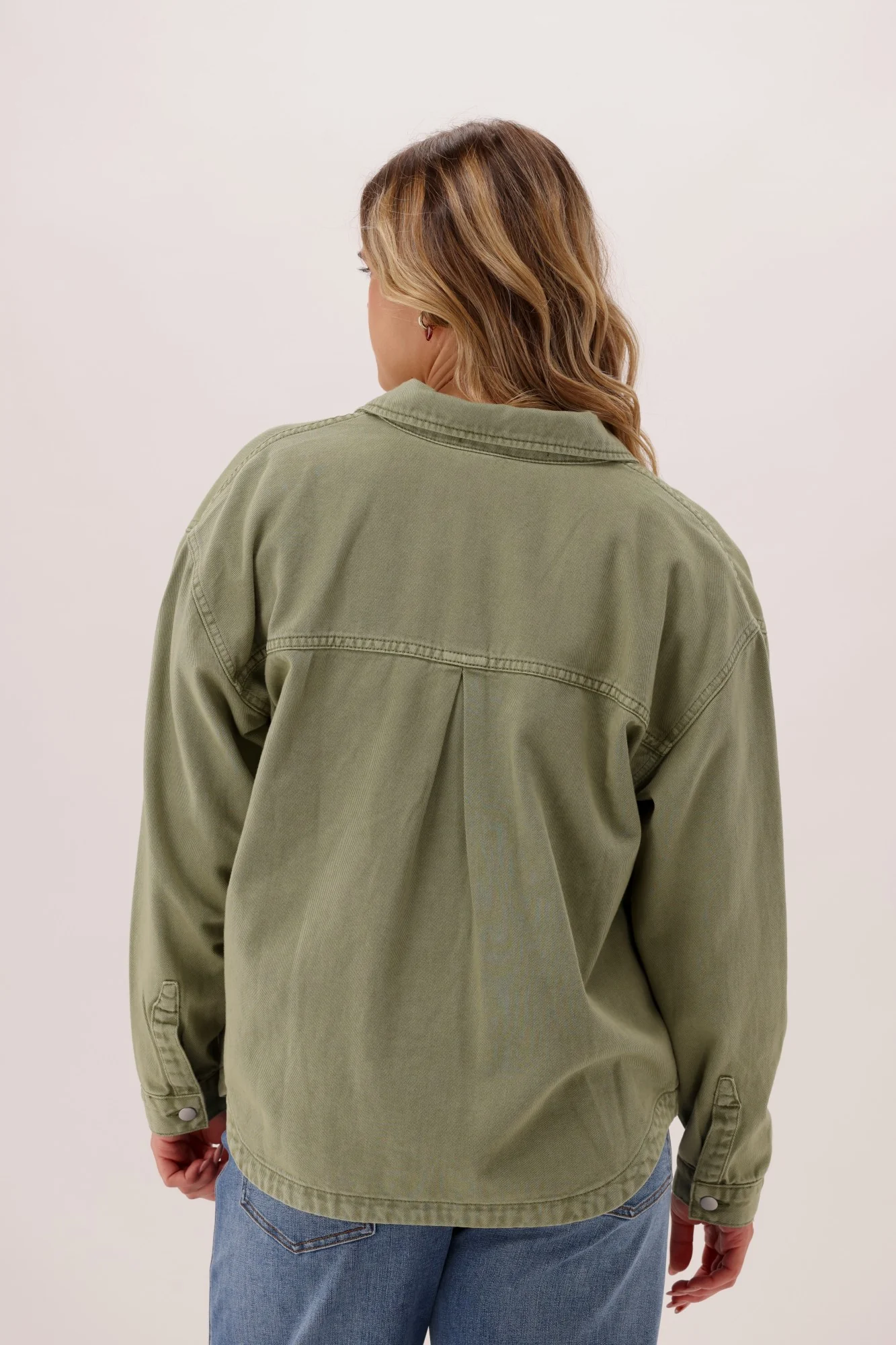 Shine On Label Ransom Shacket Khaki - Image 6