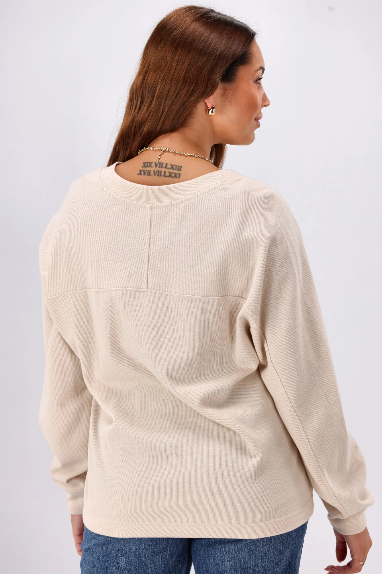Shine On Label Riley Frill Heart Crew Oat - Image 8