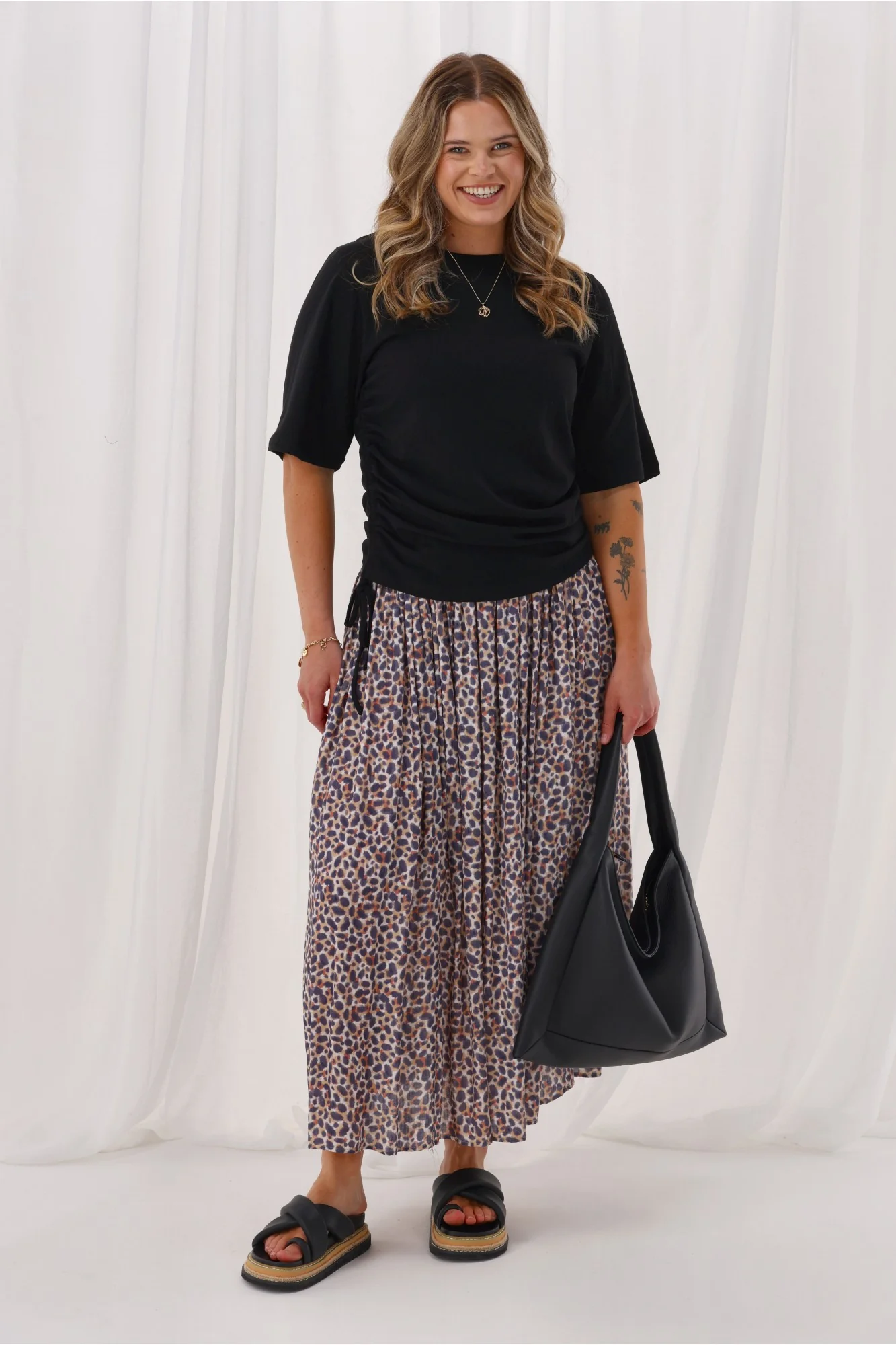 Shine On Label Sangali Maxi Skirt Animal Print