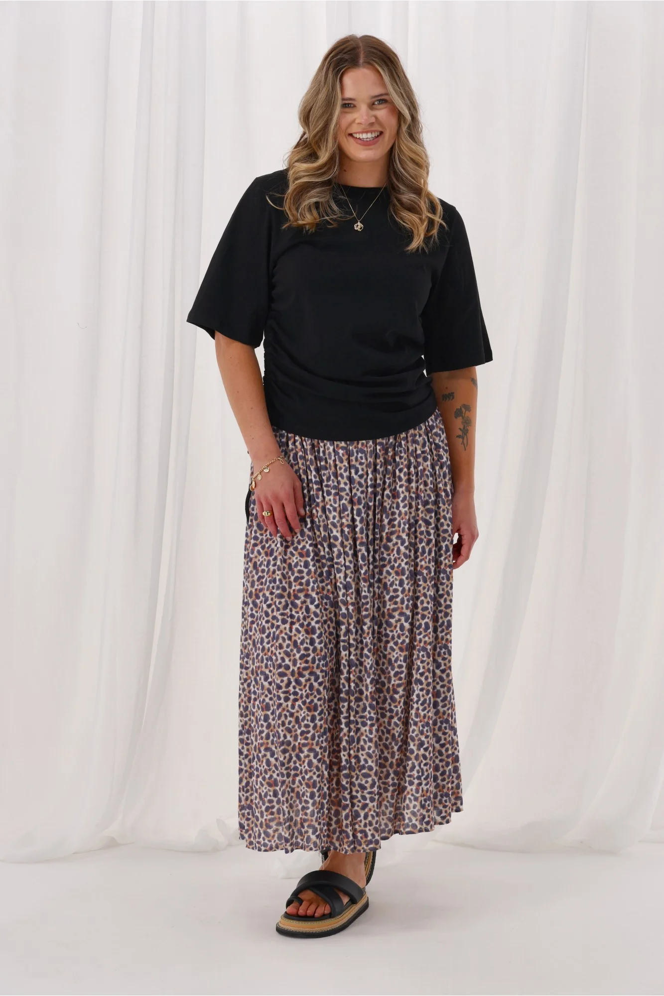 Shine On Label Sangali Maxi Skirt Animal Print - Image 5