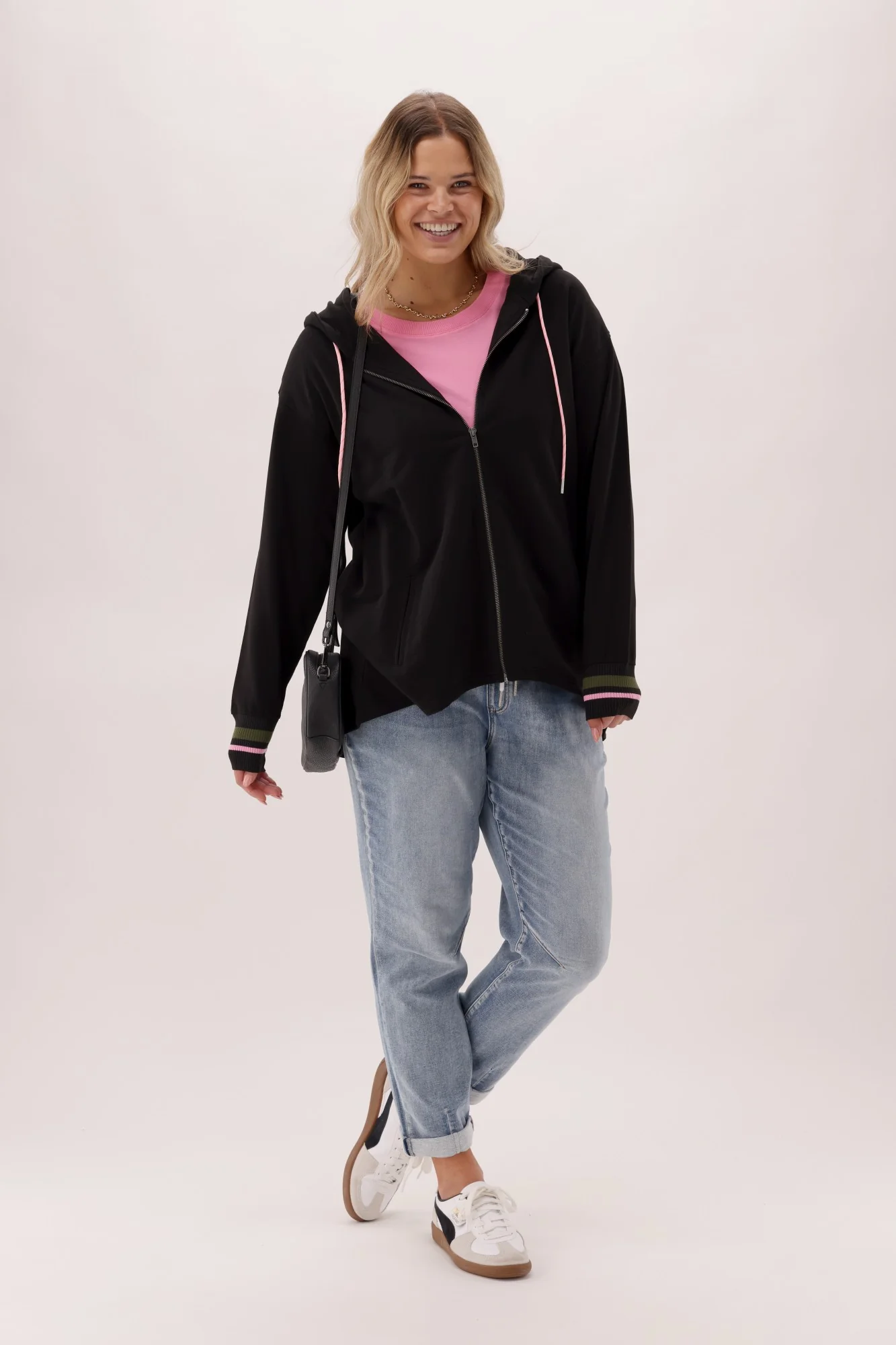 Shine On Label Scout Zipped Hoodie Black - Image 3