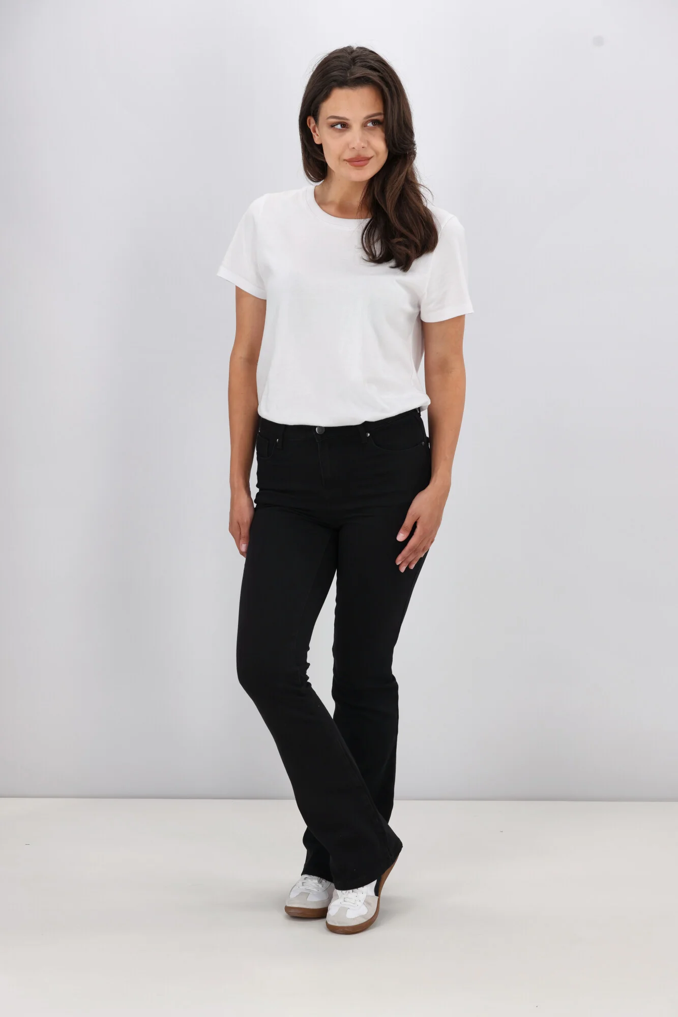 Shine On Label Sculpt Bootleg Jeans Full Length Black - Image 5