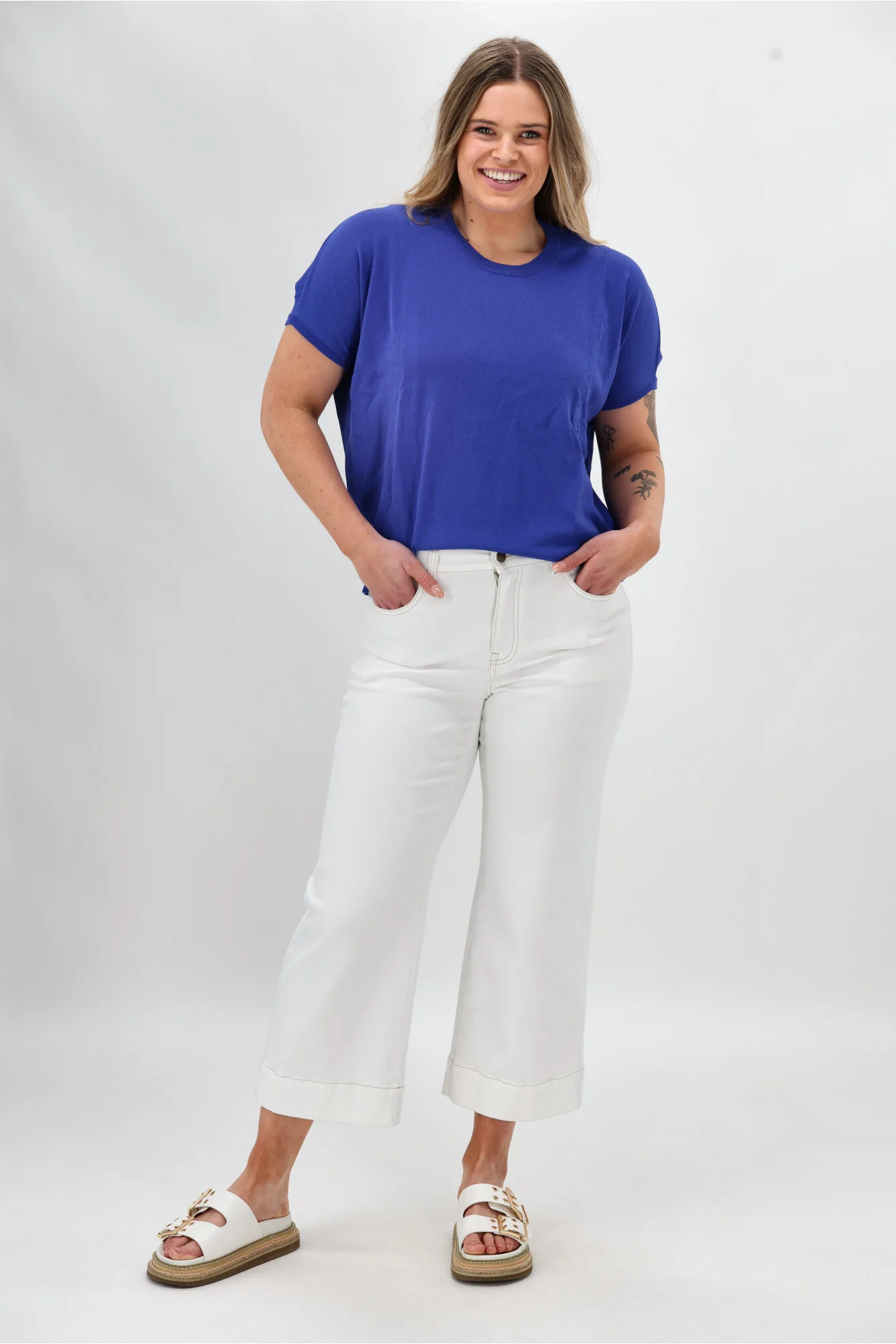 Shine On Label Seb Knit Sweater Blue - Image 3