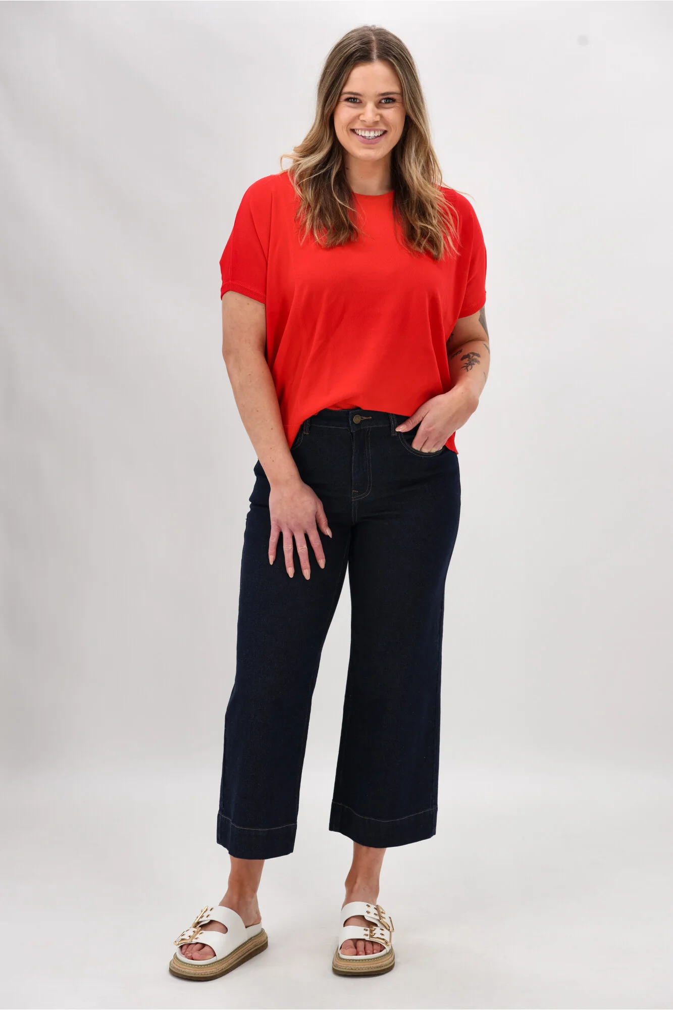 Shine On Label Seb Knit Sweater Coral Red - Image 3