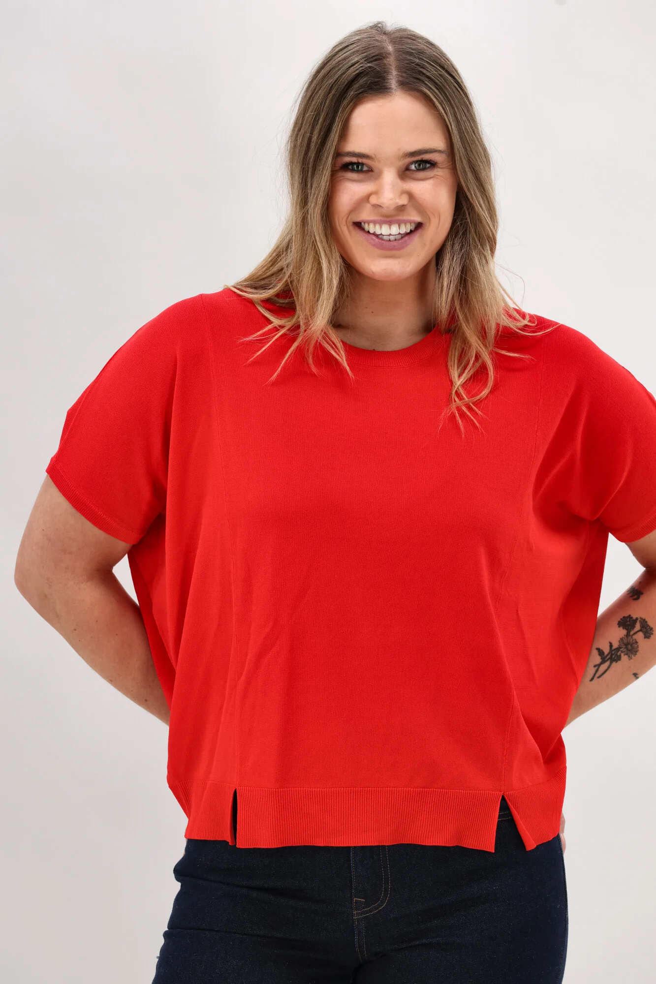 Shine On Label Seb Knit Sweater Coral Red - Image 4