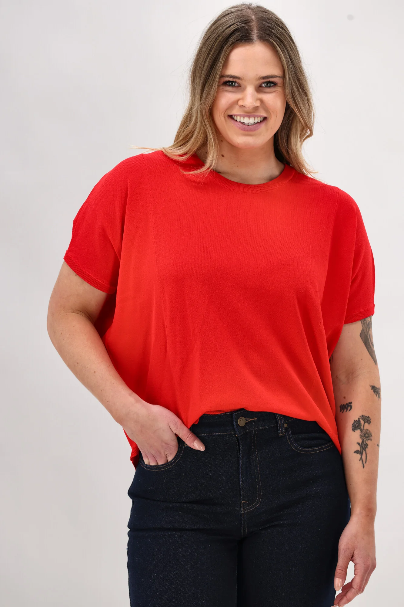 Shine On Label Seb Knit Sweater Coral Red - Image 6