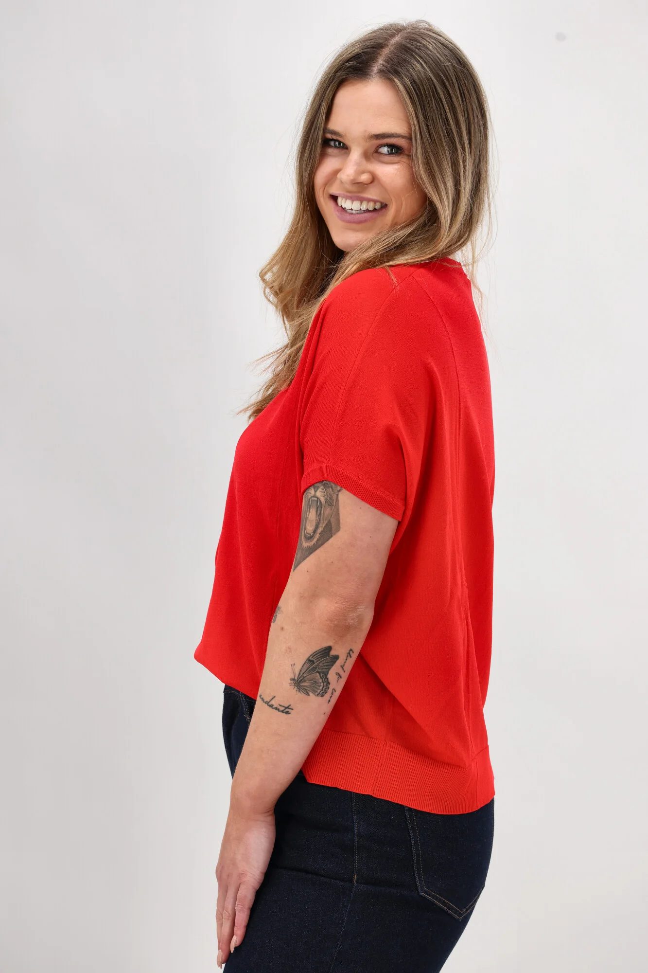 Shine On Label Seb Knit Sweater Coral Red - Image 9