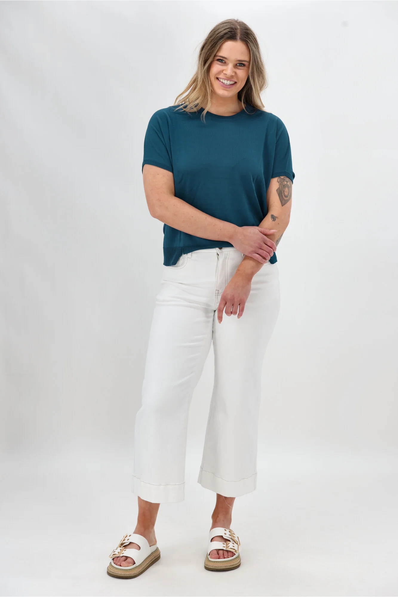 Shine On Label Seb Knit Sweater Teal - Image 6