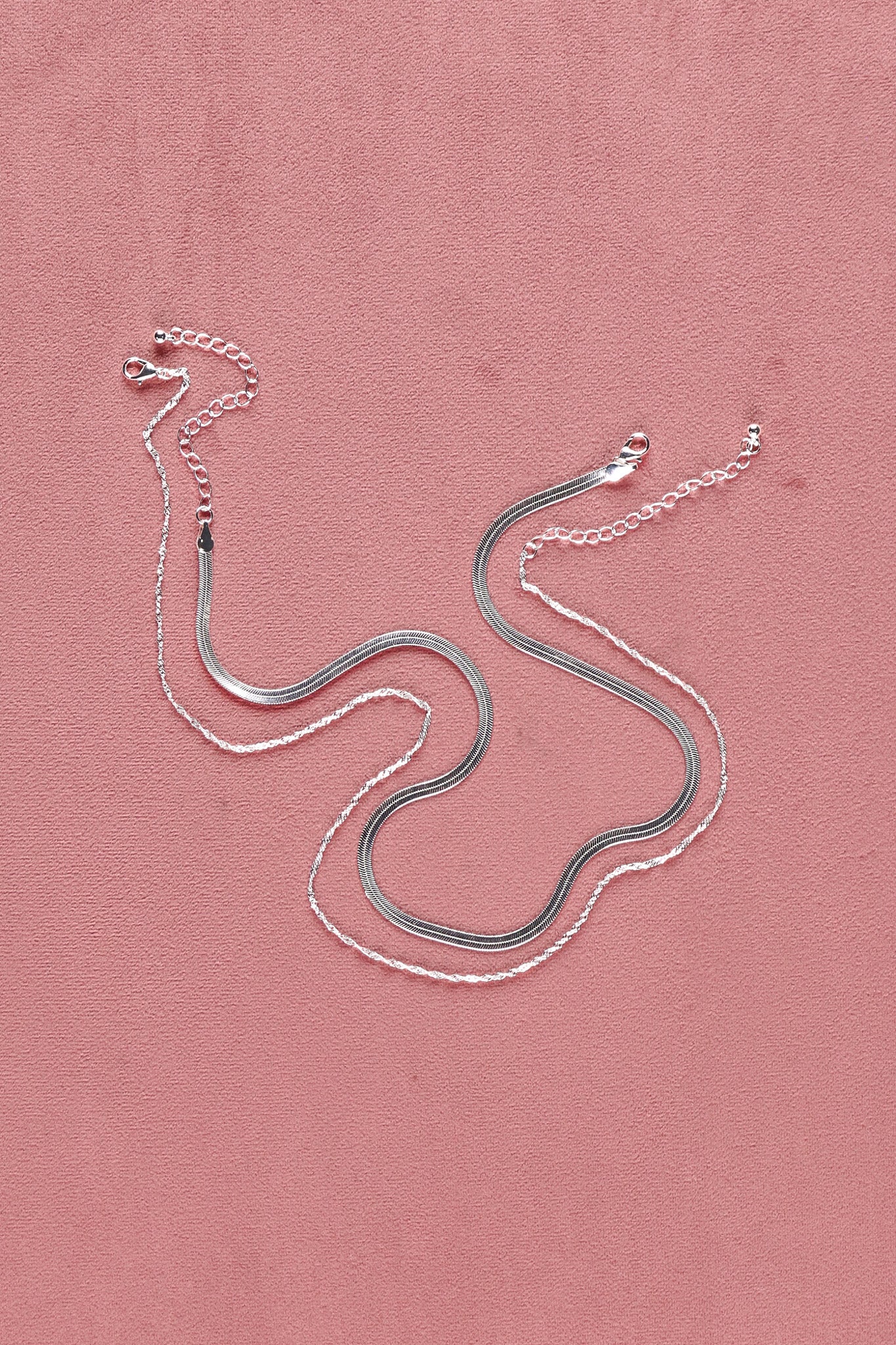 Shine On Label Serpent Necklace Set Silver - Image 6