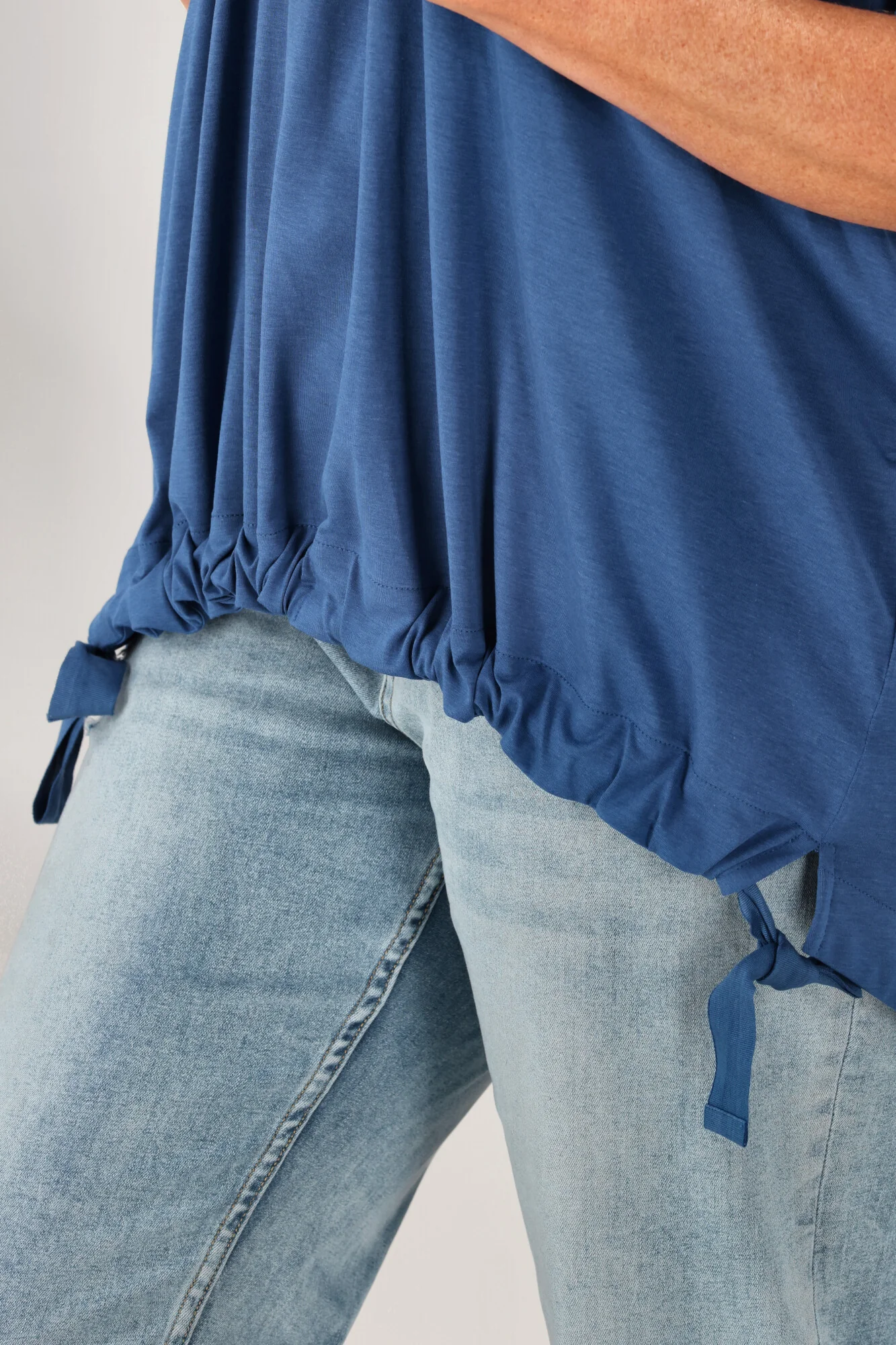 Shine On Label Soho Modal Drawstring Top Blue - Image 2