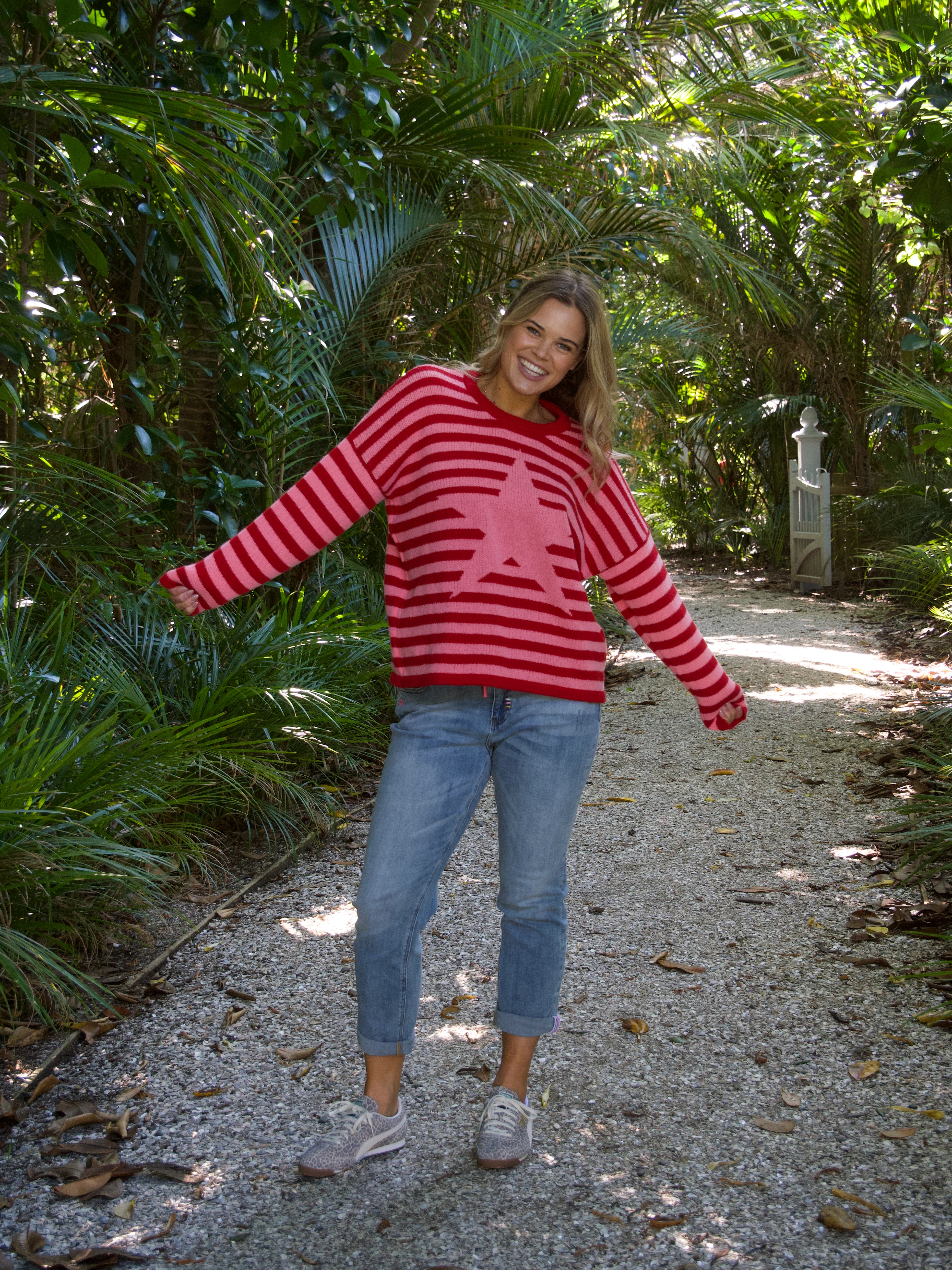 Shine On Label Solara Jumper Pink And Red